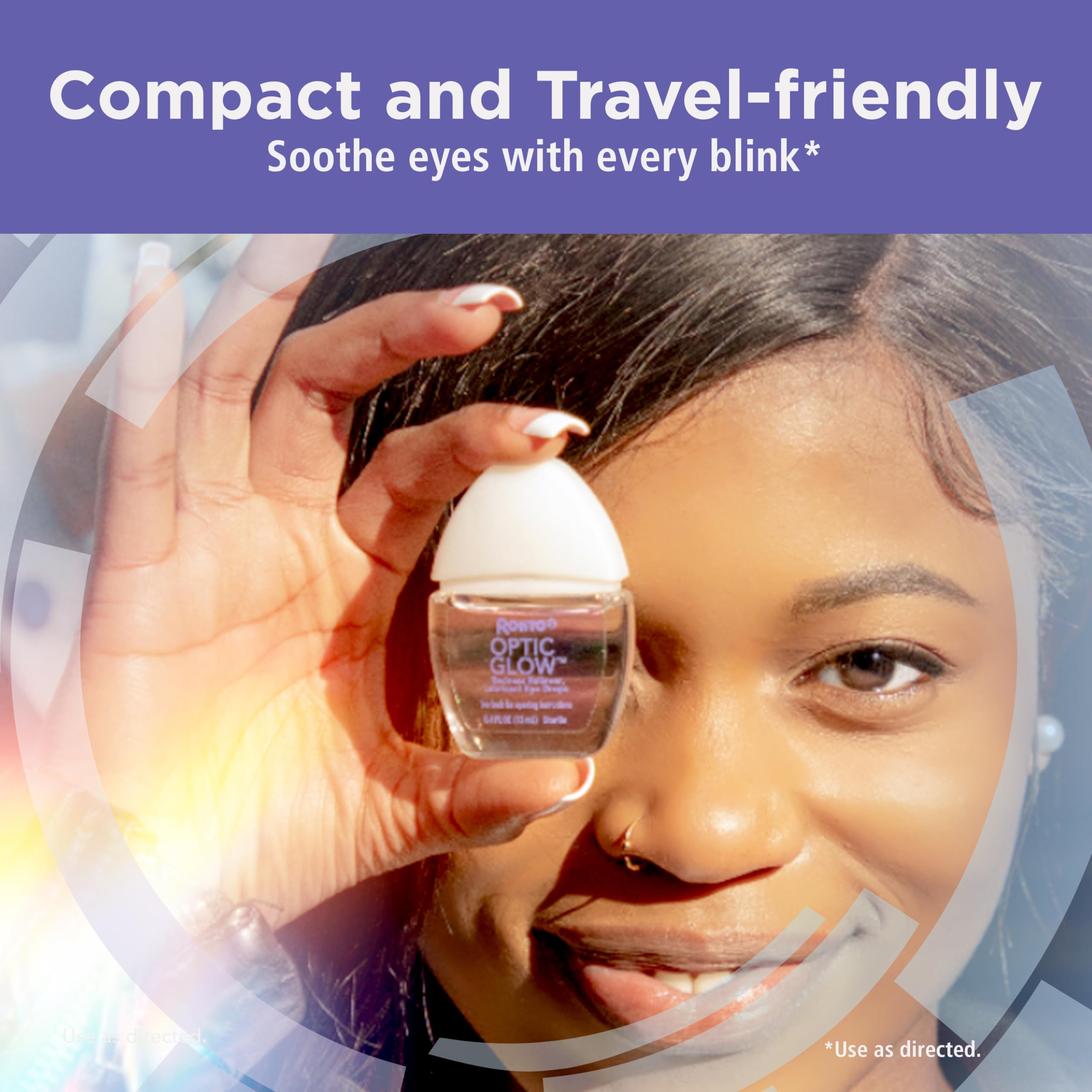 Rohto Optic Glow Redness Reliever, Whitening, Lubricant Eye Drops, 0.4 fl oz