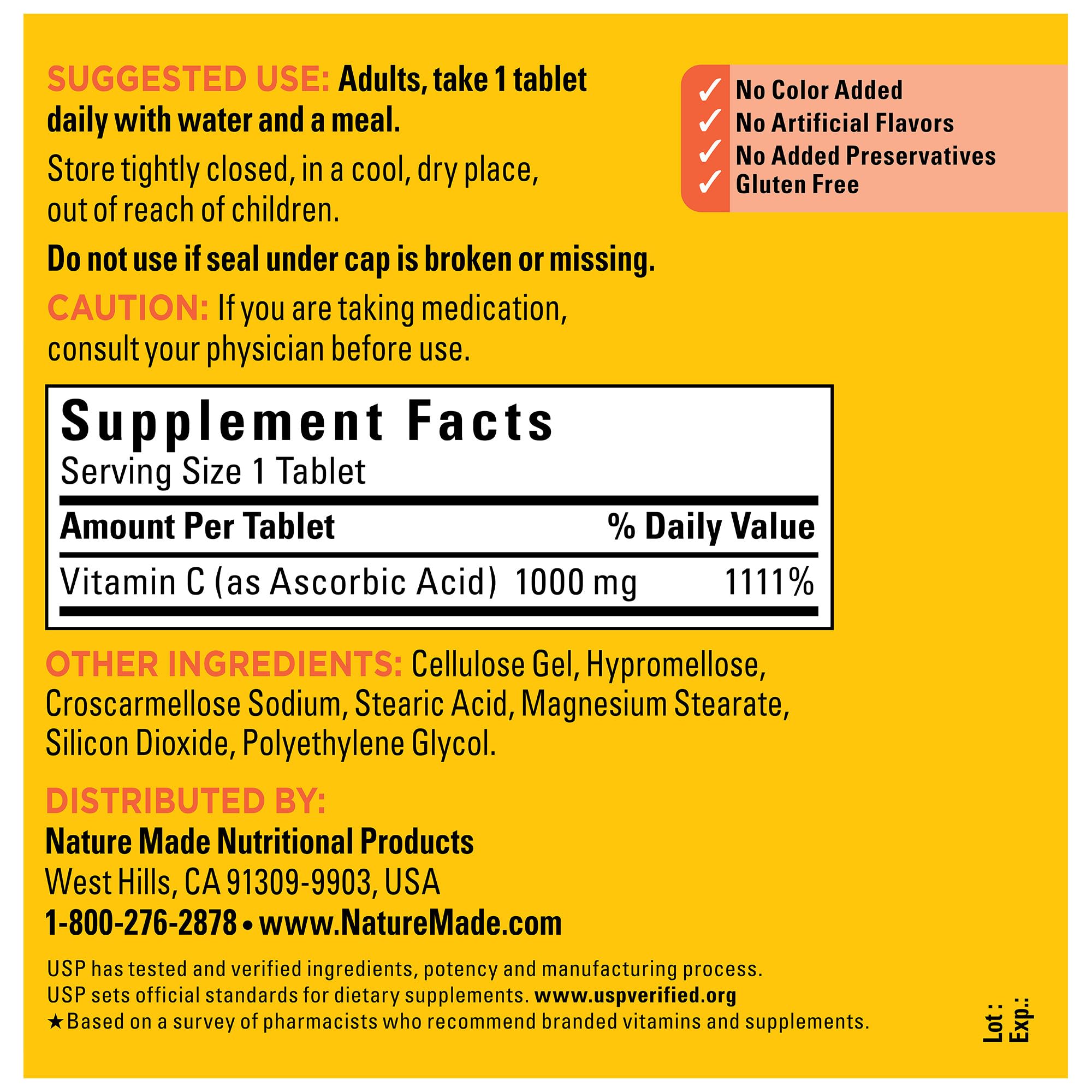Nature Made Extra Strength Vitamin C 1000 mg, 100 Day Supply