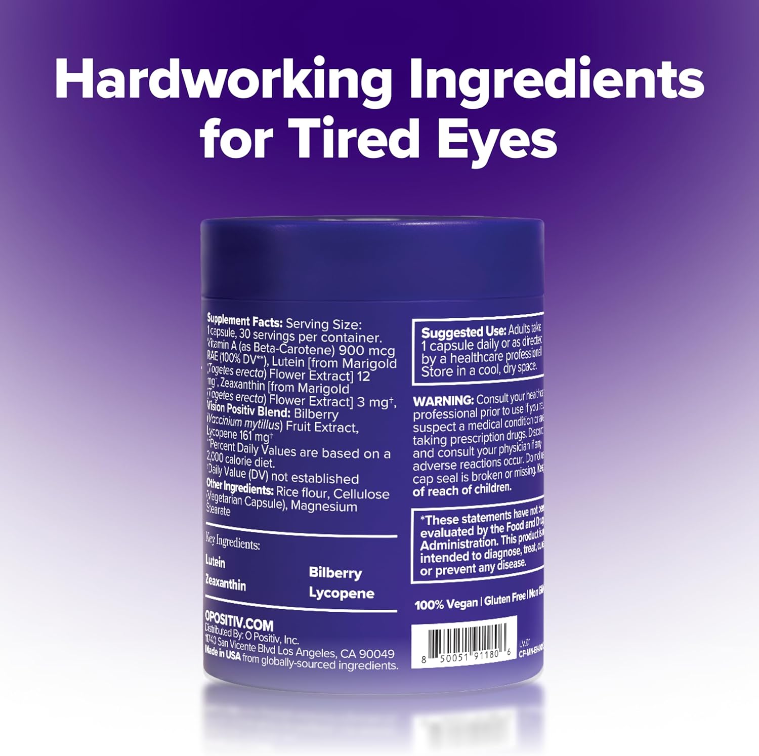 O Positiv MENO Eye Health & Vision Support, 30 Capsule