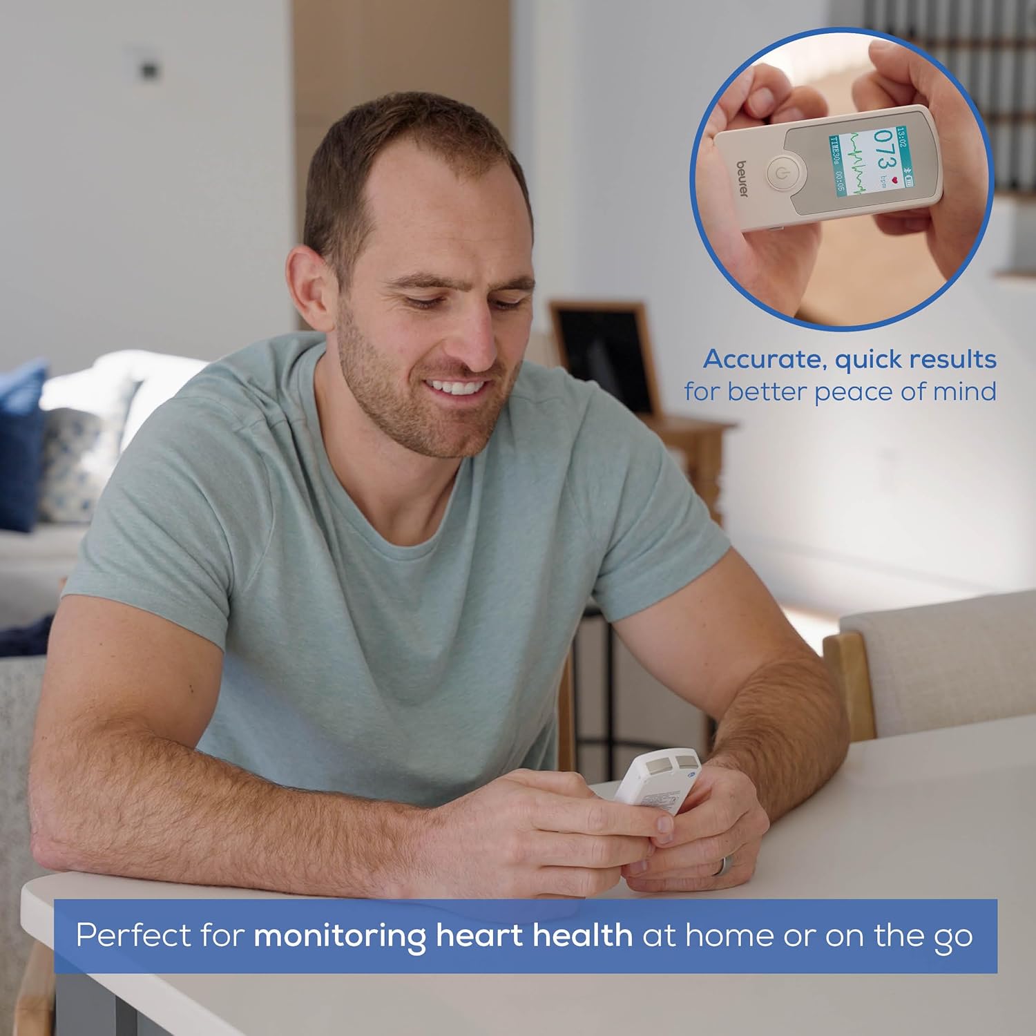 Beurer Cardio Companion EKG Monitor - 3-Lead Portable ECG Machine