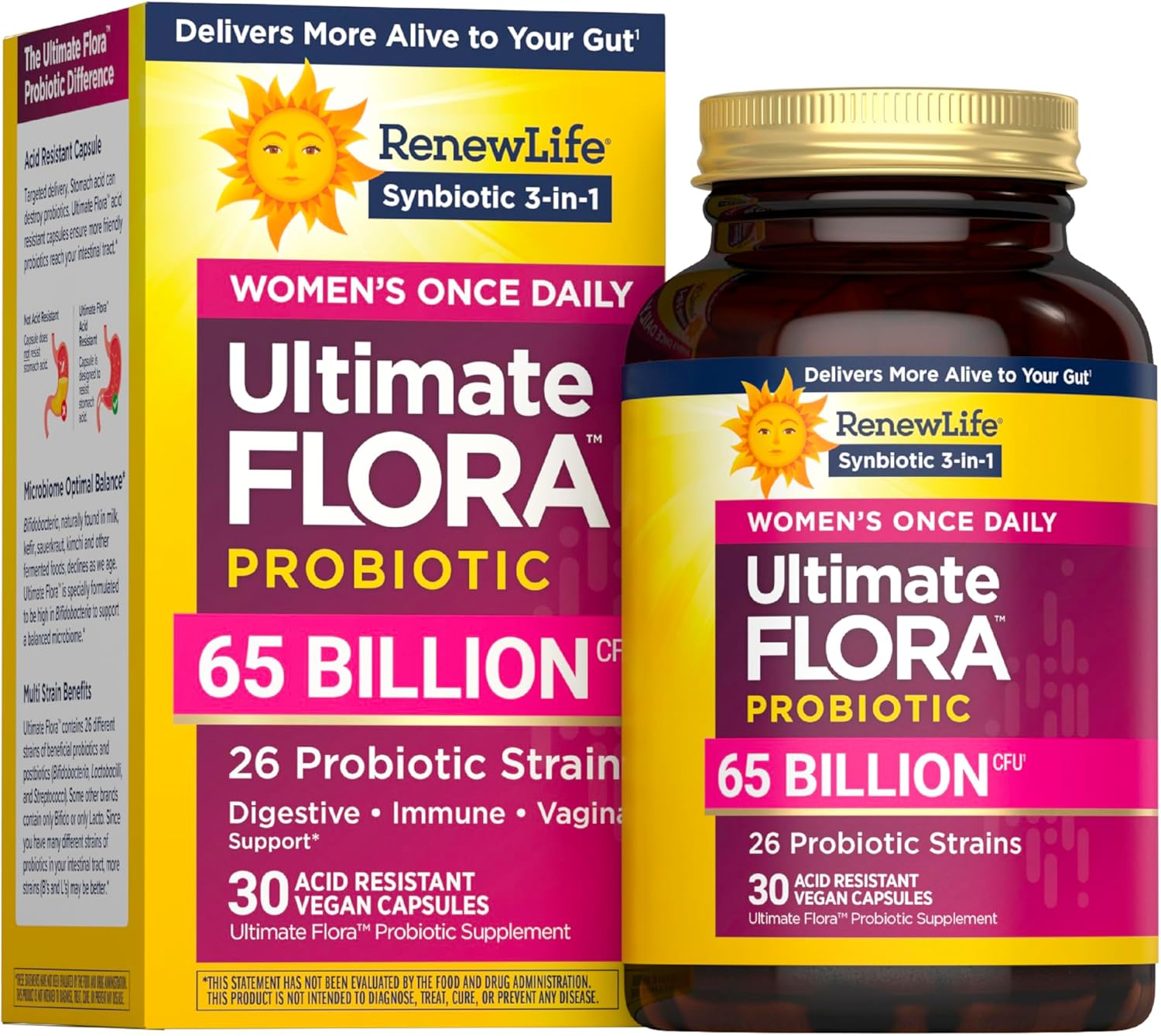 Renew Life Ultimate Flora Women's Once Daily Probiotic 65 Billion, 30 Count