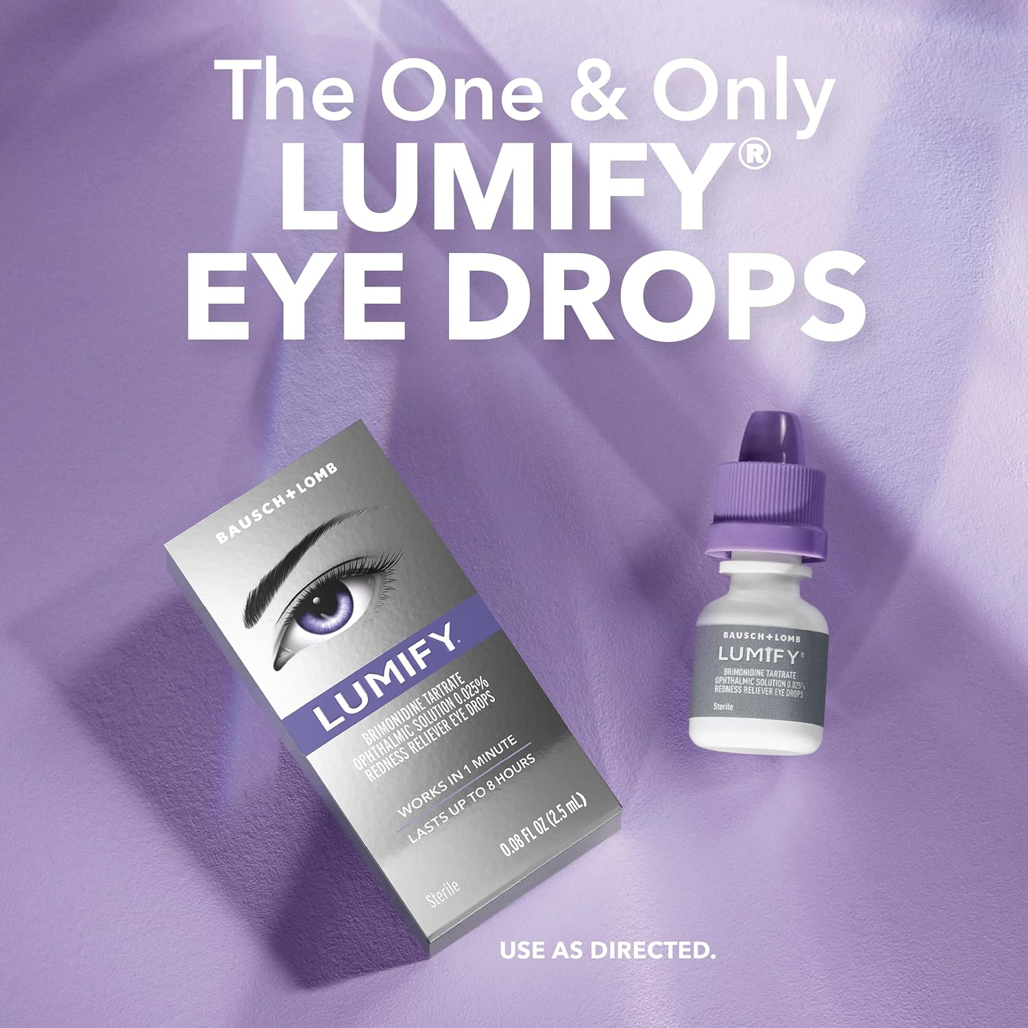 LUMIFY Eye Drops for Red Eyes, Redness Reliever, 0.08 Fl Oz (2.5 mL)
