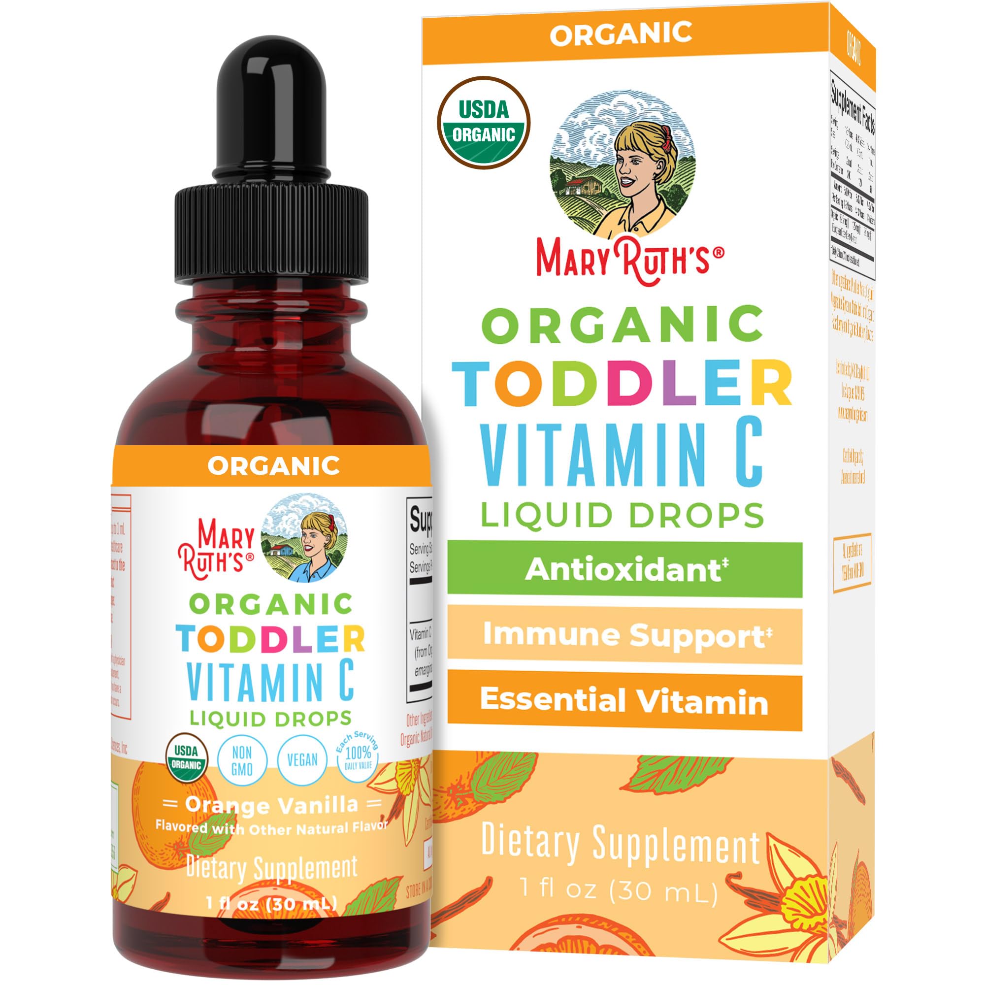 MaryRuth Organics Toddler Vitamin C Drops,  1oz