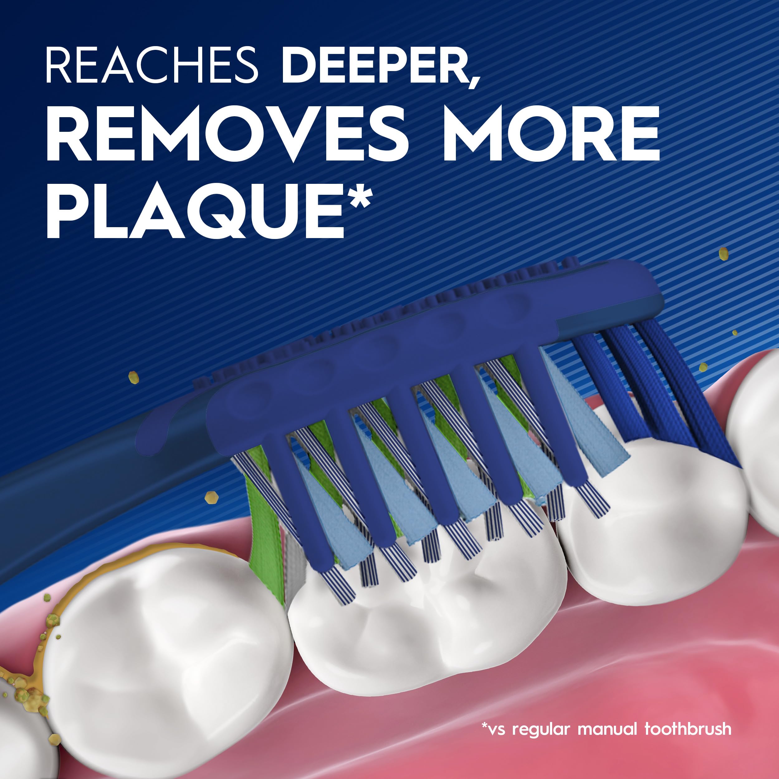 Oral-B Pro Clean Cross Action Toothbrushes, Deep Plaque Removal, 6 Count