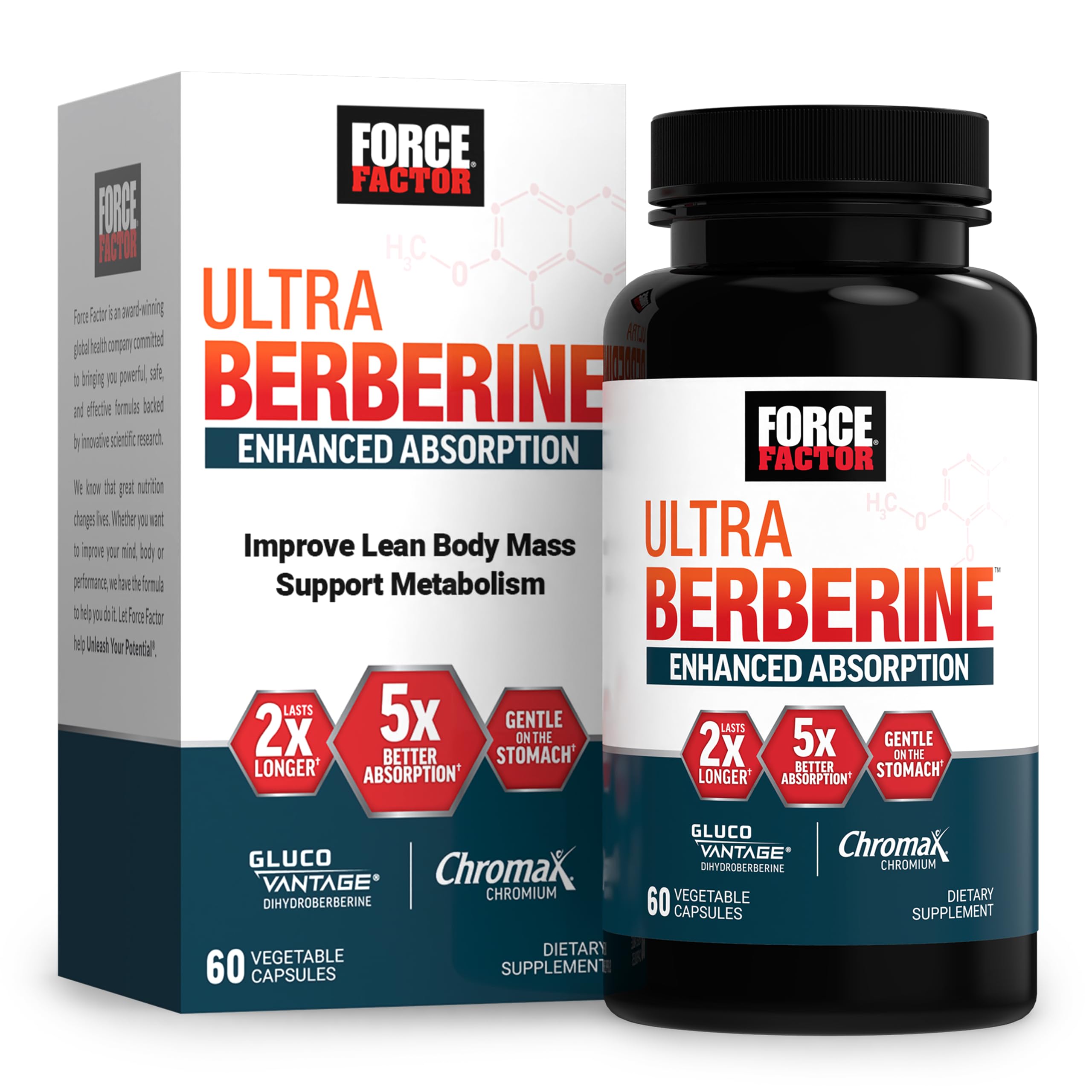 Force Factor Ultra Berberine Enhanced Absorption, 60 Capsules