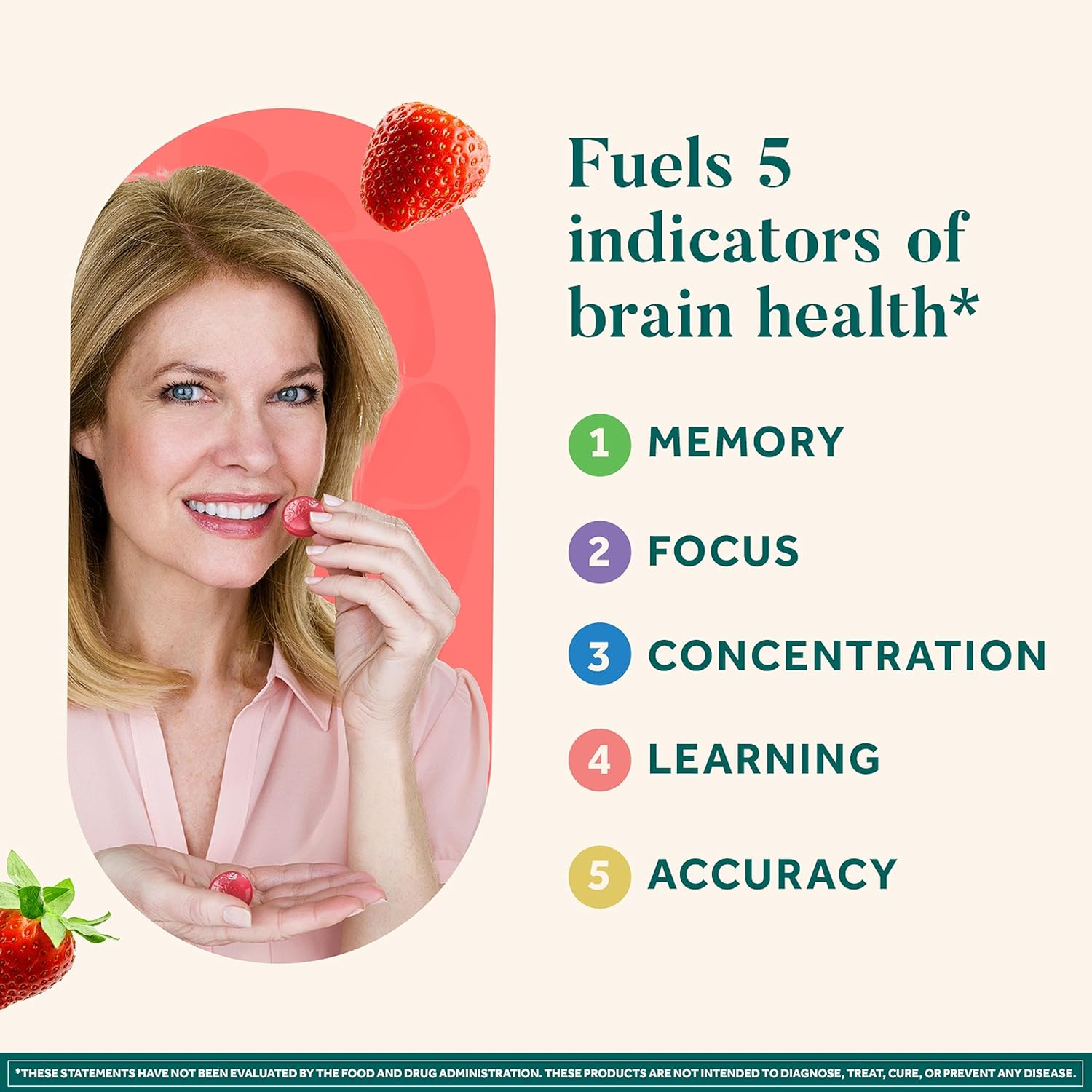 Neuriva Brain Health Strawberry Original Gummies 50 ct
