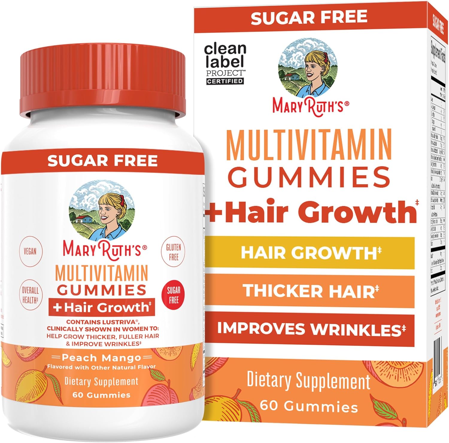 MaryRuth's Multivitamin + Hair Growth Gummies, 30 Servings