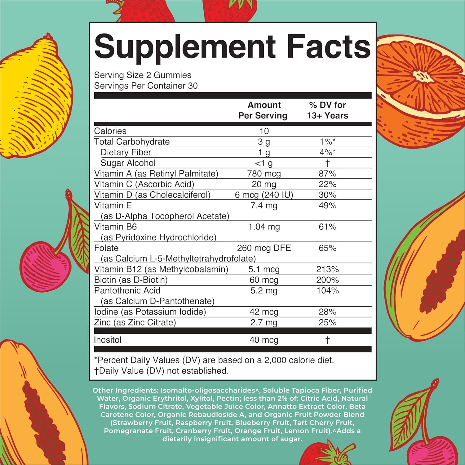 MaryRuth Organics Teen Multivitamin Multimineral, 60 Gummies