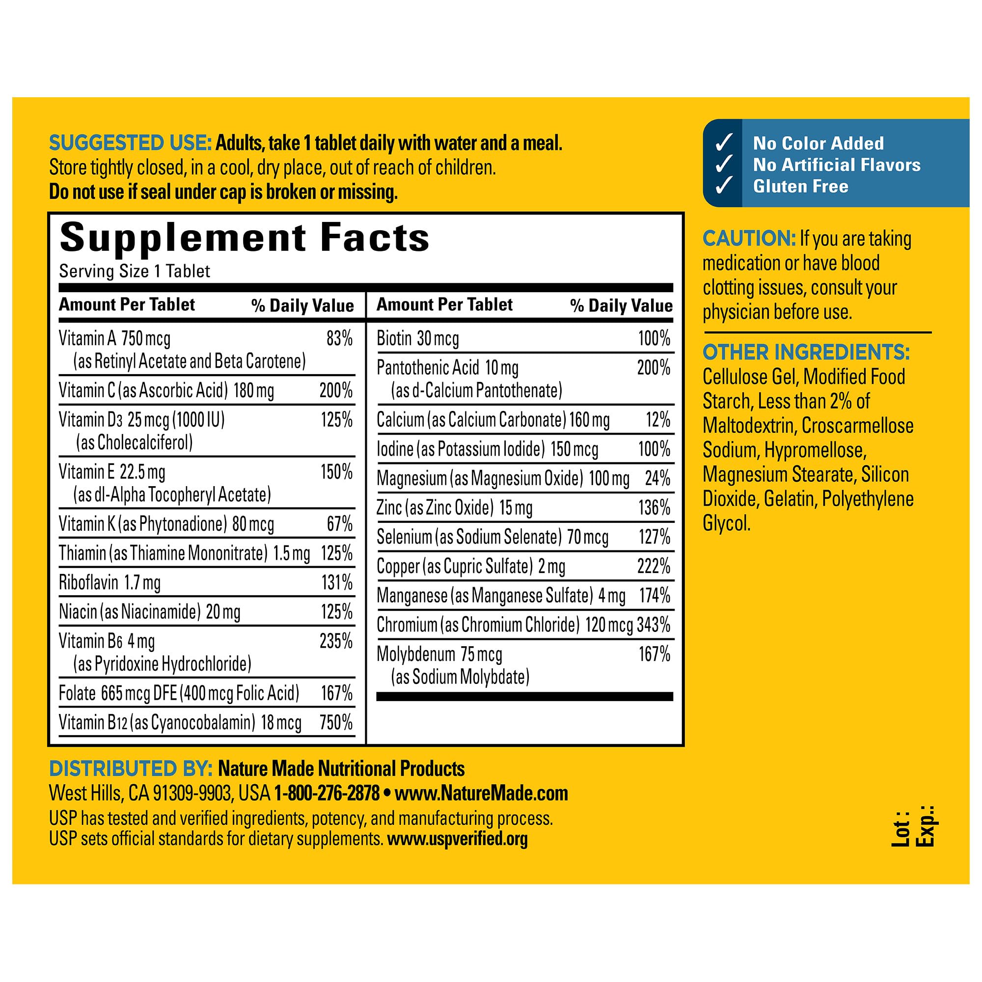 Nature Made Multivitamin for Him, 90 Tablets