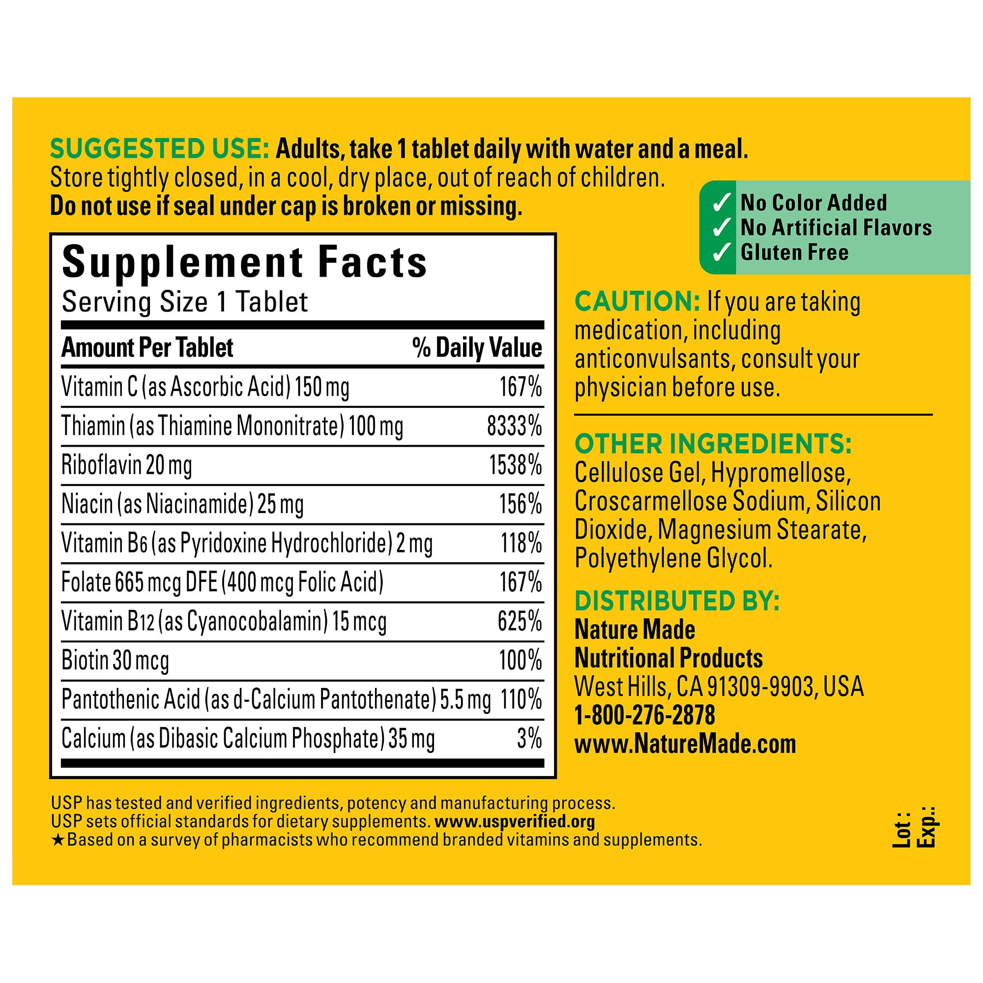 Nature Made Super B Complex with Vitamin C, 140 Tablets