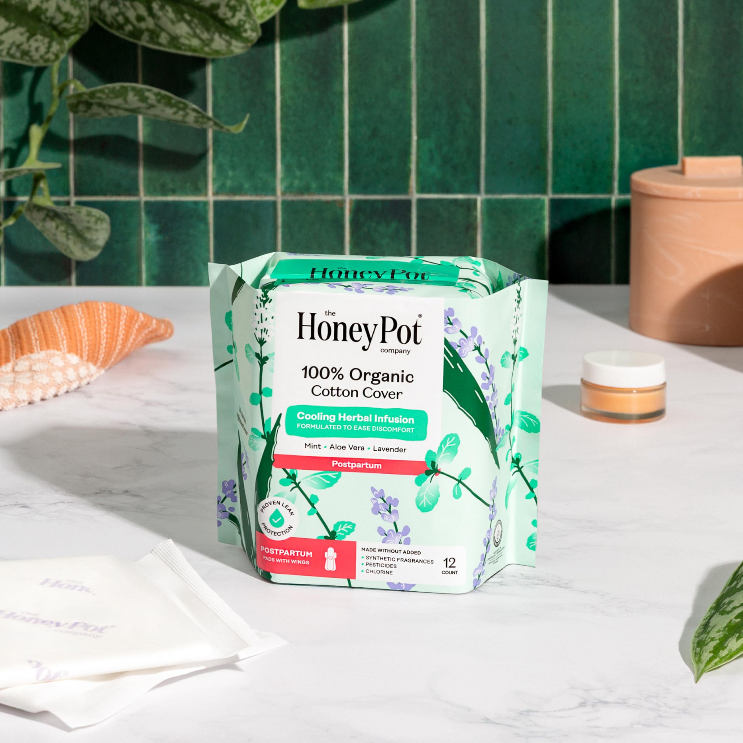 The Honey Pot Company Cooling Herbal Infusion Liners w/Wings