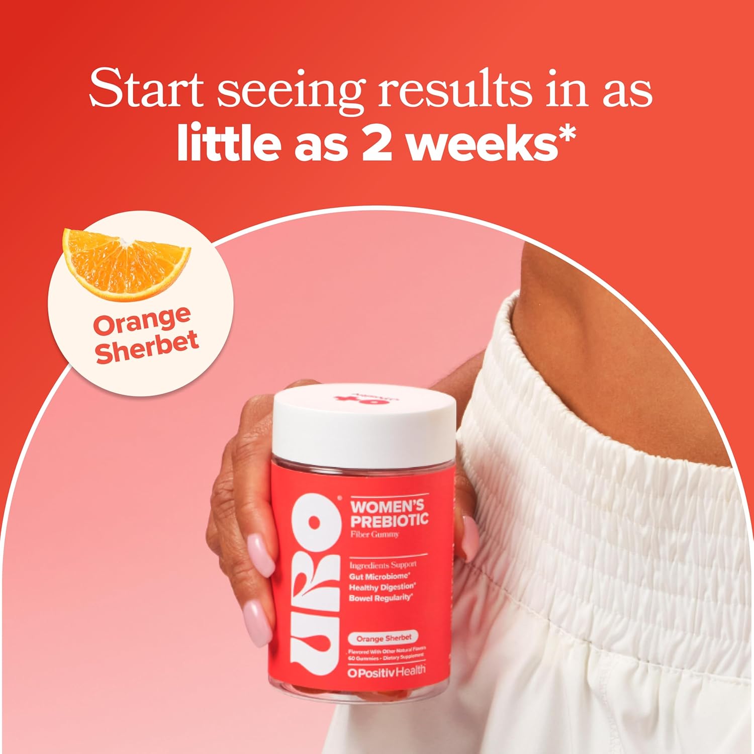 O Positiv URO Women’s Prebiotic Fiber, 60 Gummies