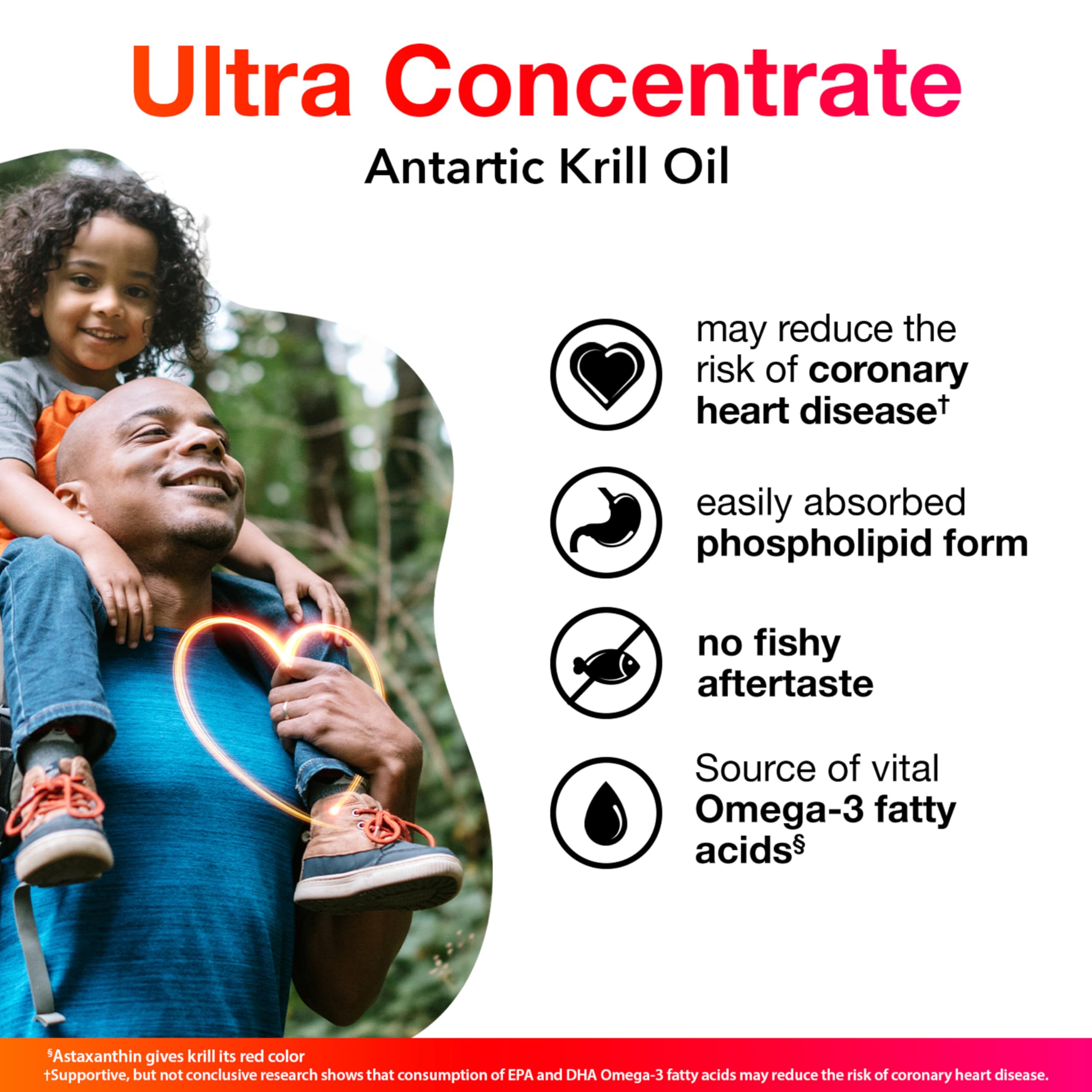 MegaRed Antarctic Krill Oil 500mg Omega 3 Fatty Acid Supplement, Extra Strength EPA & DHA Krill Oil Softgels (90cnt Box), Astaxanthin, Heart Health Supplement with No Fish Oil Aftertaste