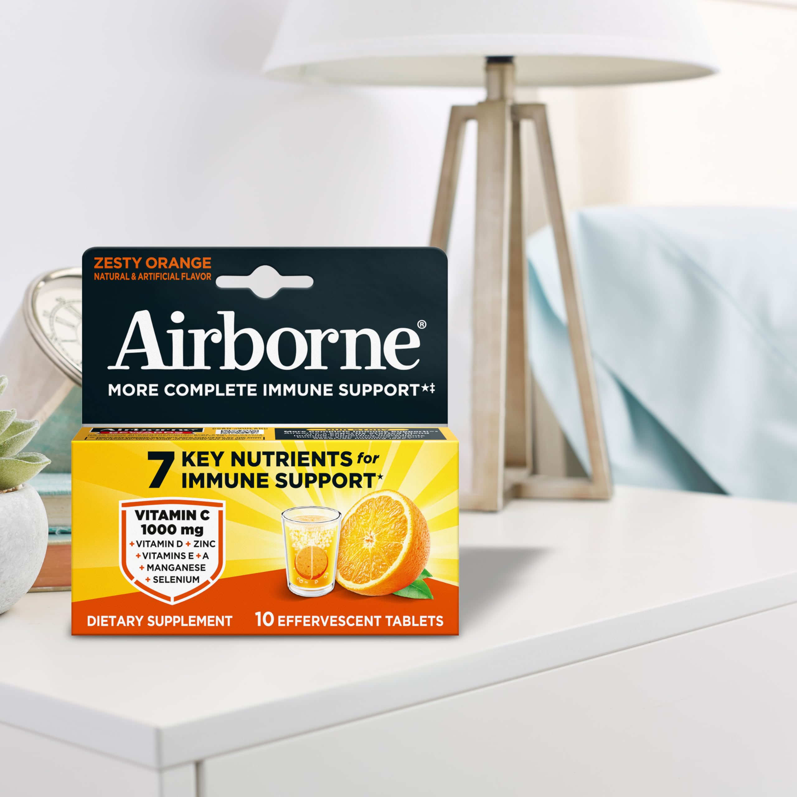 Airborne 1000mg Vitamin C, Effervescent Tablets, 3 Flavors