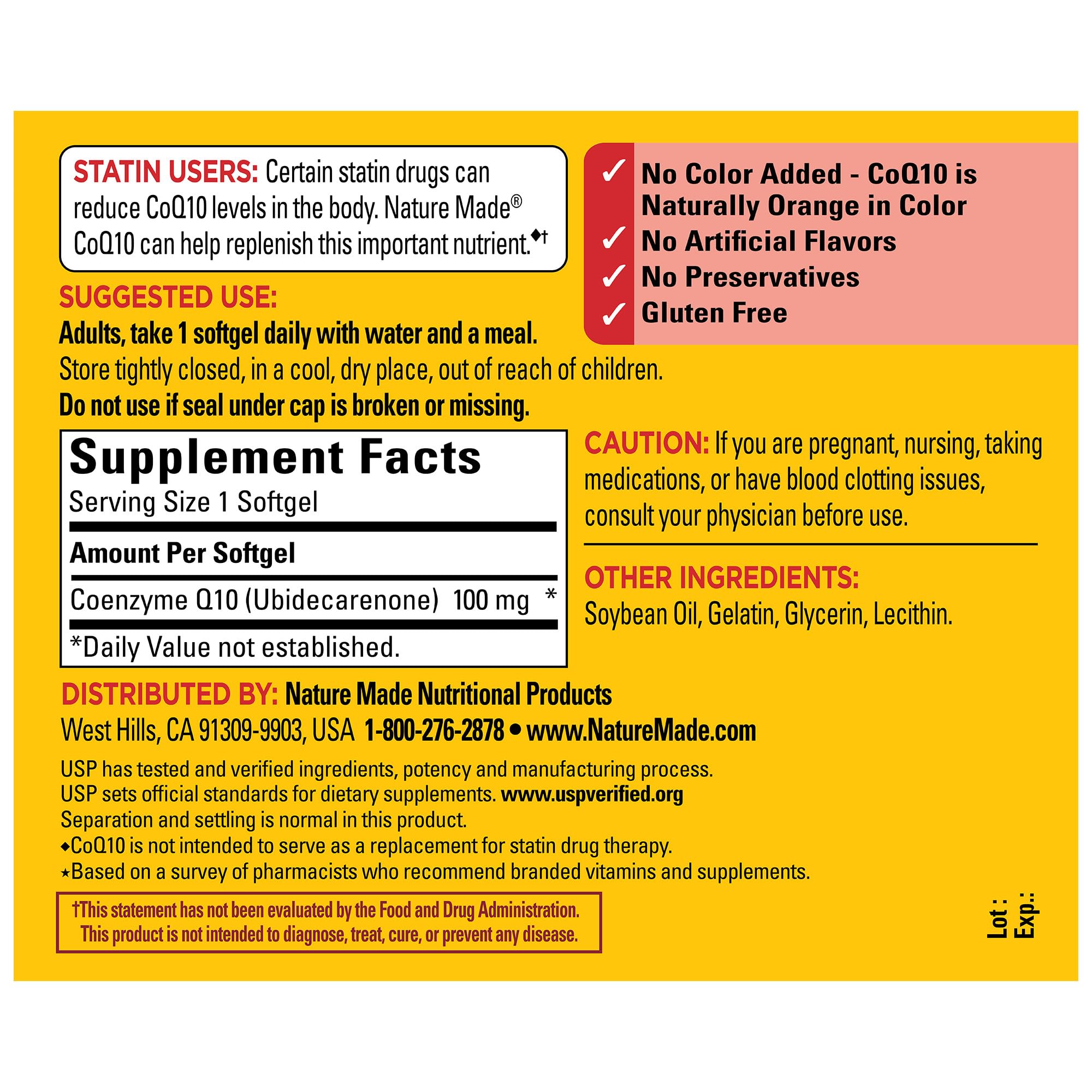 Nature Made CoQ10 100mg