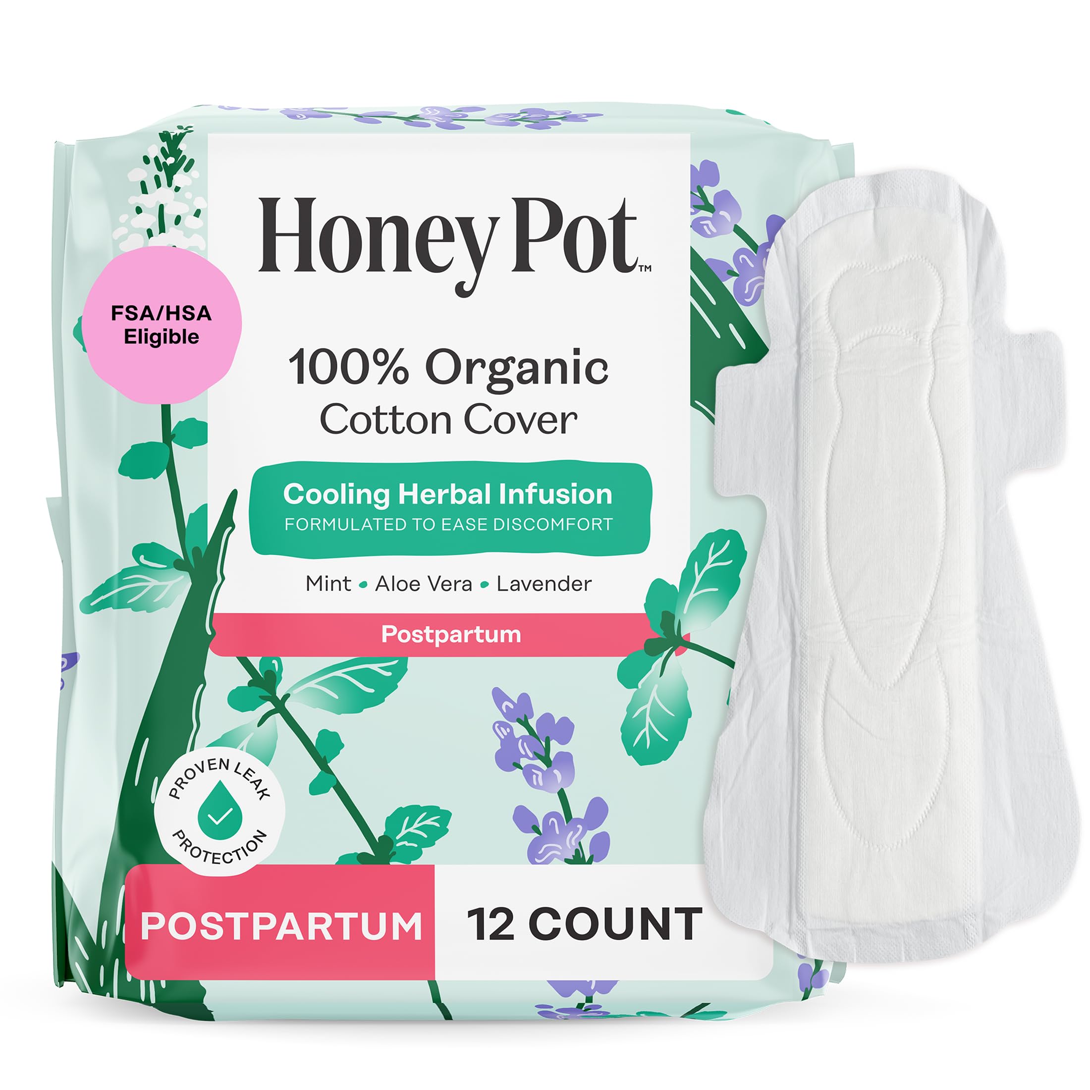 The Honey Pot Company Cooling Herbal Infusion Liners w/Wings