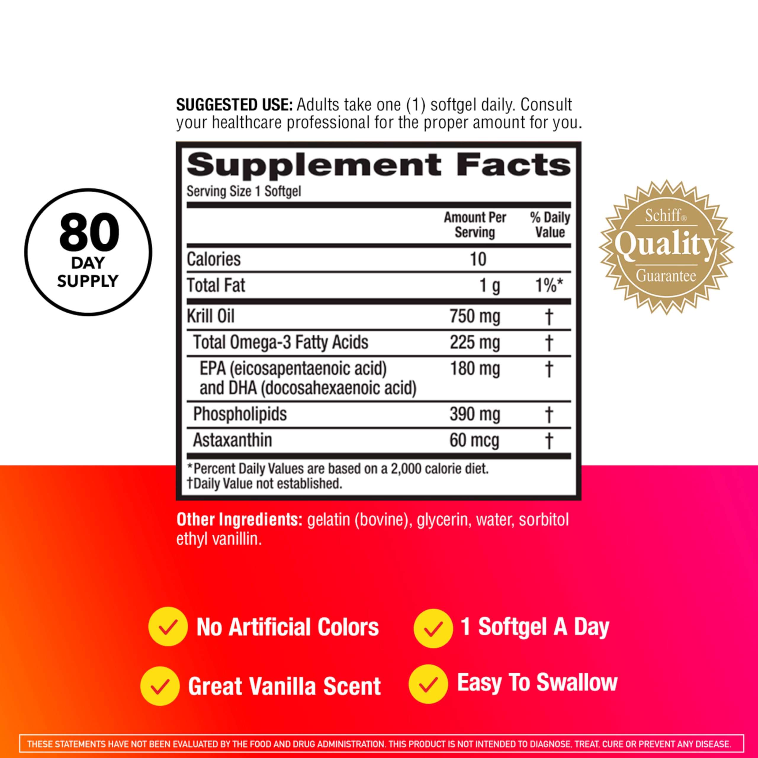 MegaRed Antarctic Krill Oil 500mg Omega 3 Fatty Acid Supplement, Extra Strength EPA & DHA Krill Oil Softgels (90cnt Box), Astaxanthin, Heart Health Supplement with No Fish Oil Aftertaste