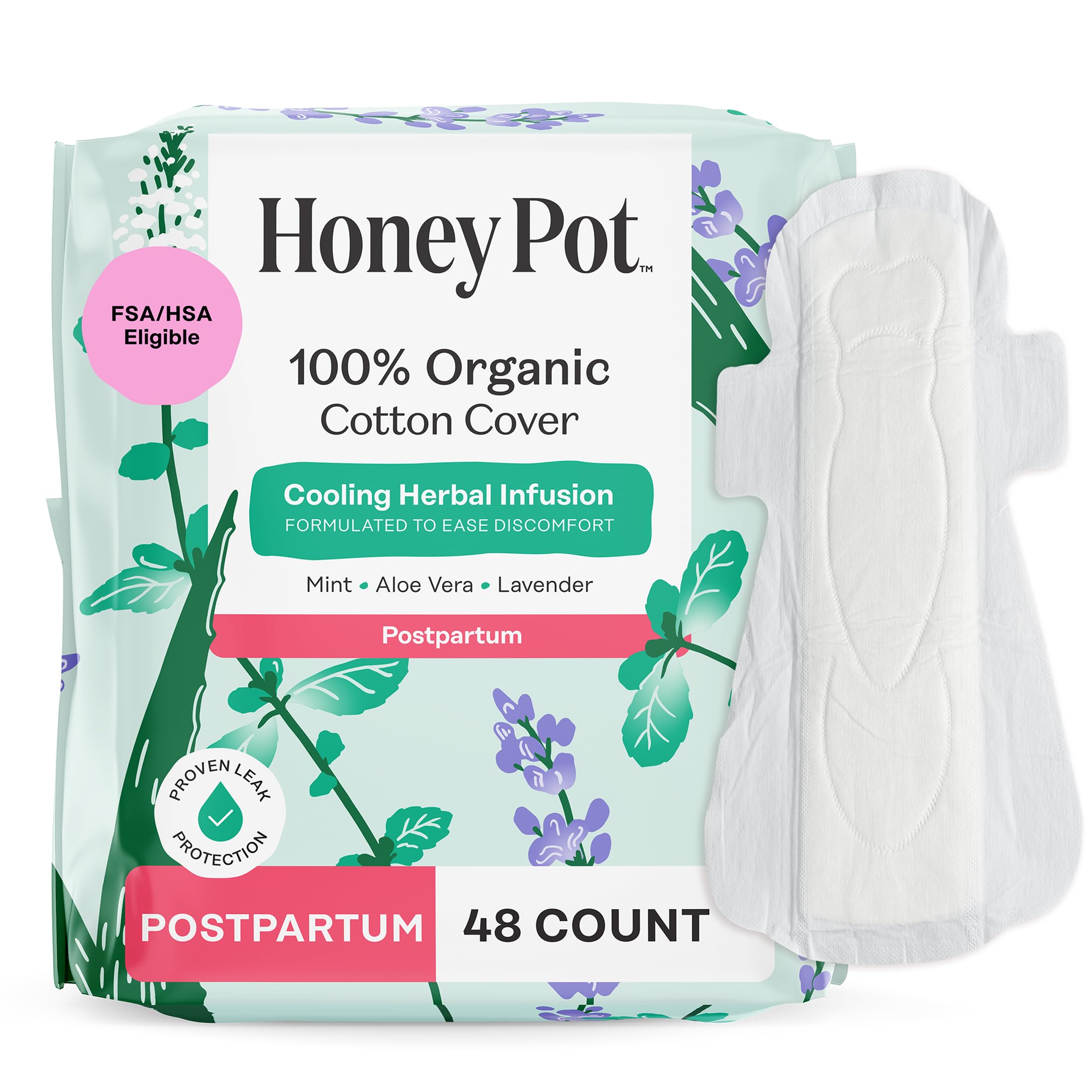 The Honey Pot Company Cooling Herbal Infusion Liners w/Wings