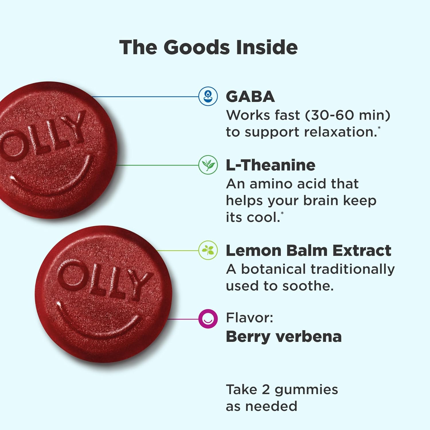 OLLY Goodbye Stress, 60 Gummies
