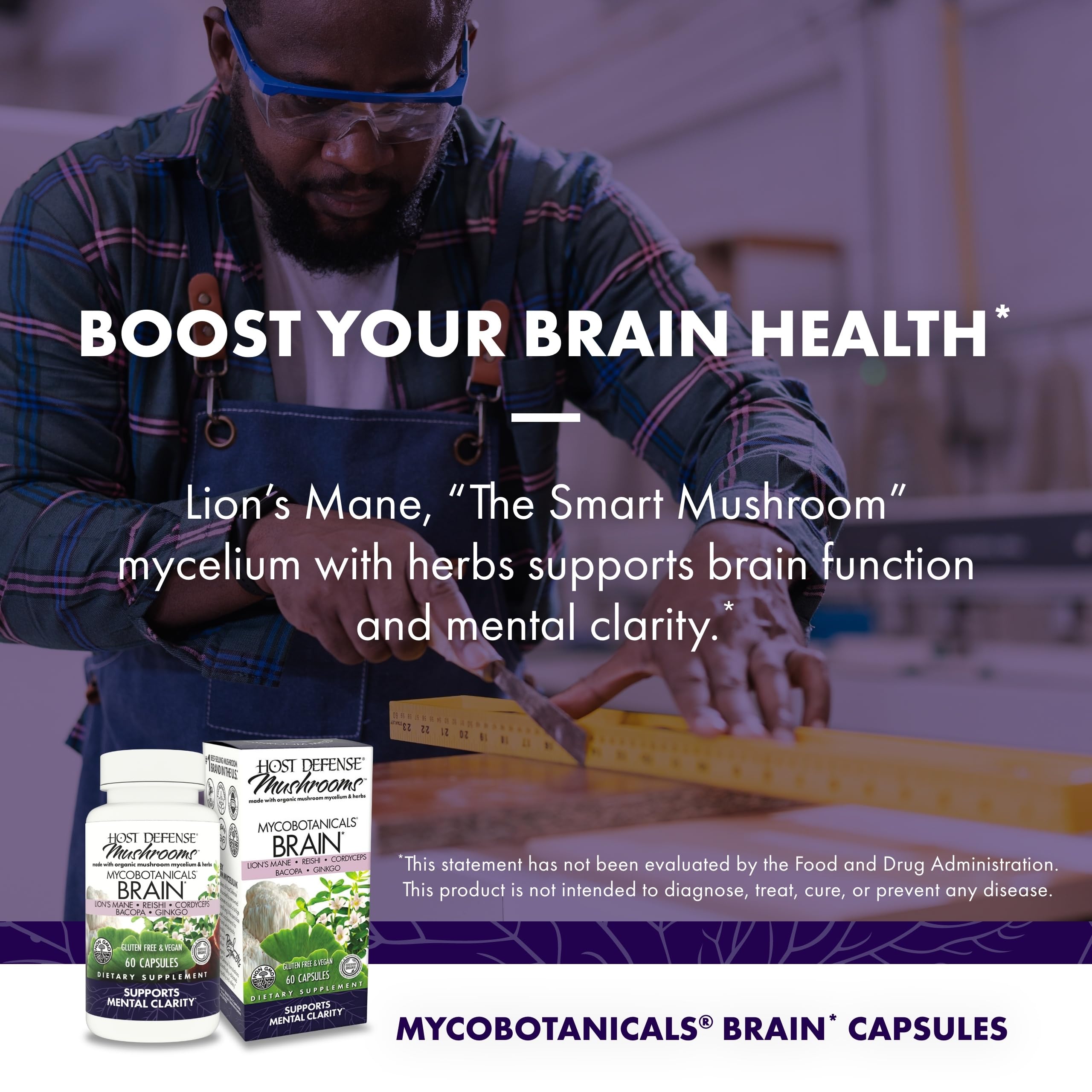Host Defense MycoBotanicals Brain Capsules