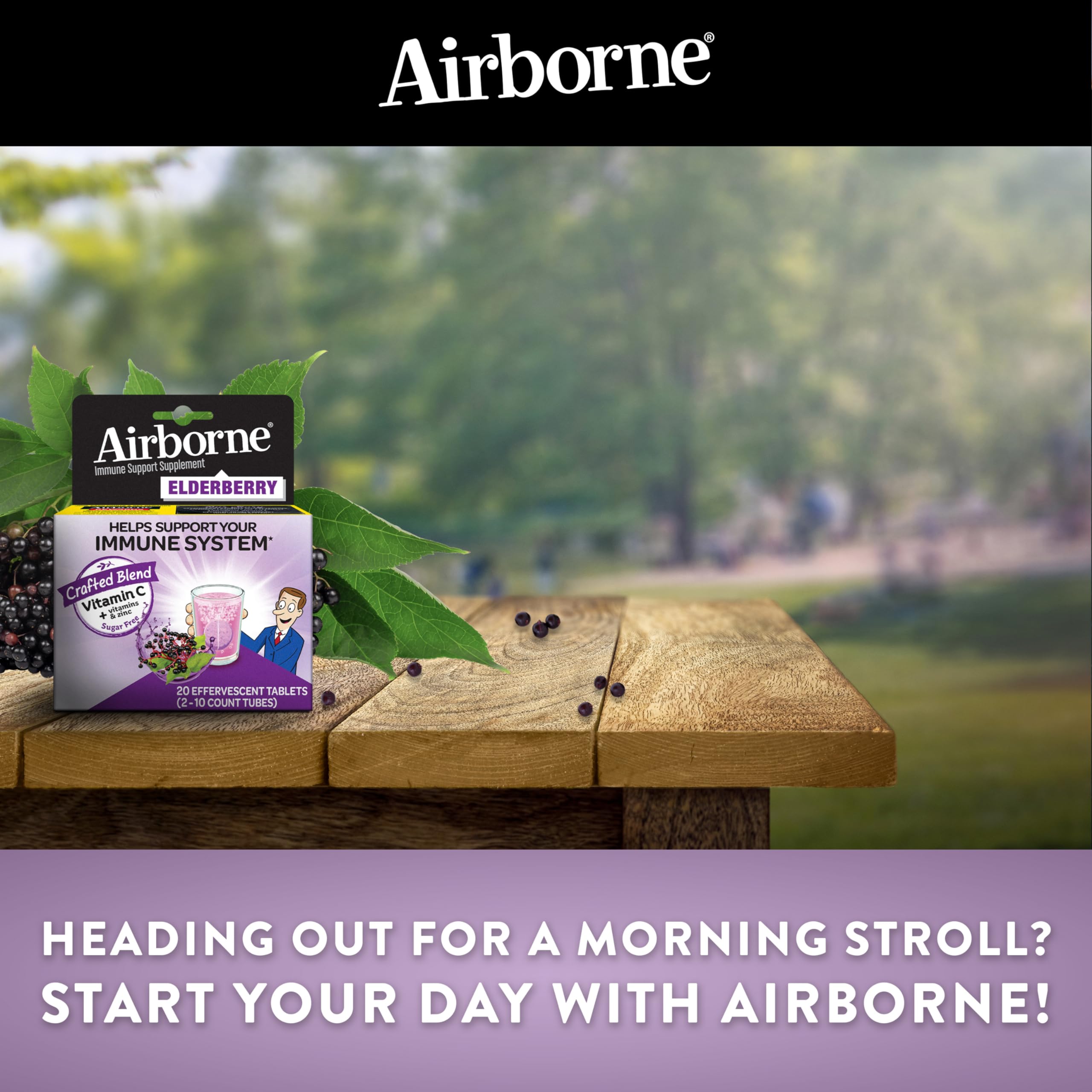 Airborne 1000mg Vitamin C, Effervescent Tablets, 3 Flavors