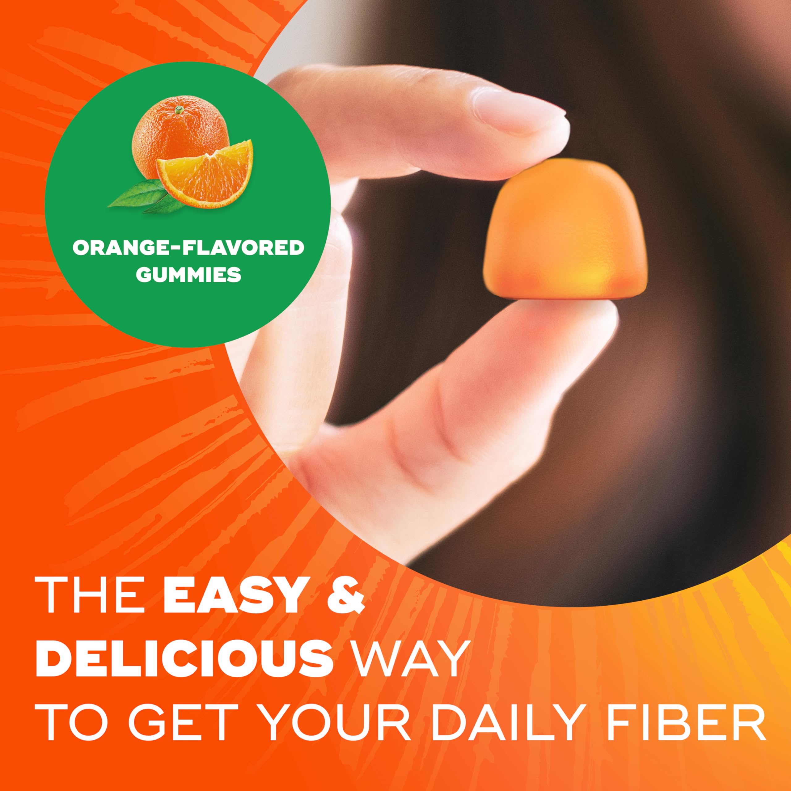 Metamucil Fiber 5g Gummies, Orange Flavor