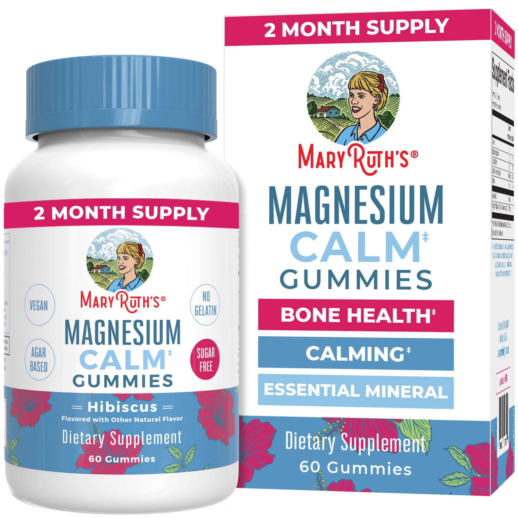 MaryRuth Organics Calm Magnesium Citrate Gummies, 60 Count
