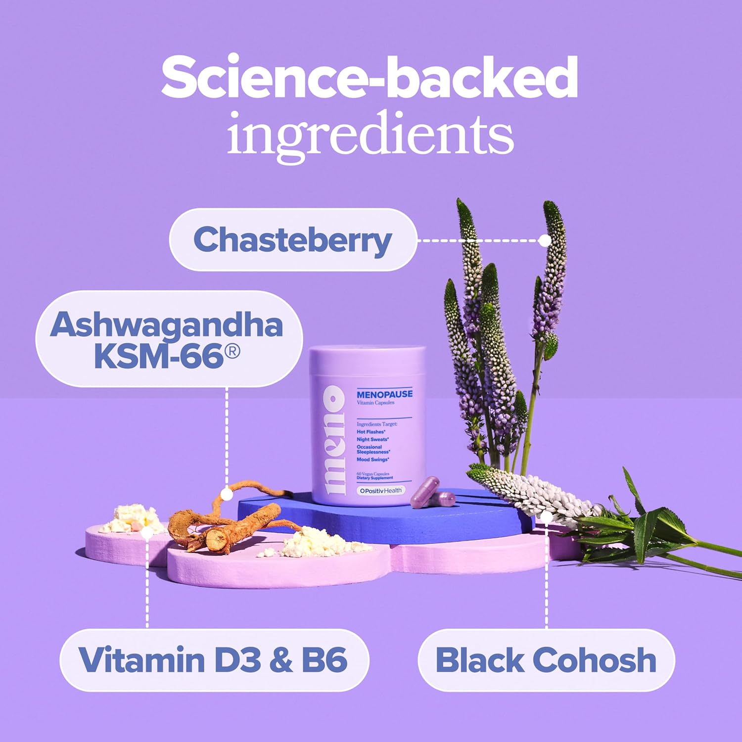 O Positiv MENO Menopause Vitamin, 60 Capsules
