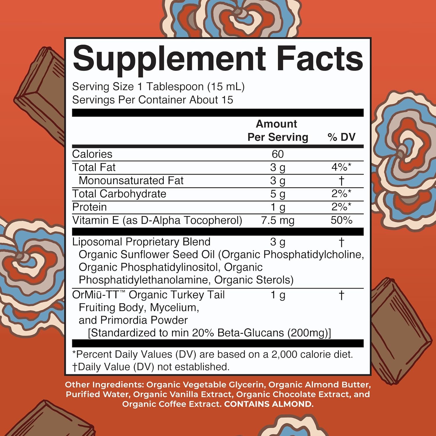 MaryRuth Organics Turkey Tail Mushroom Supplement, 7.6 oz