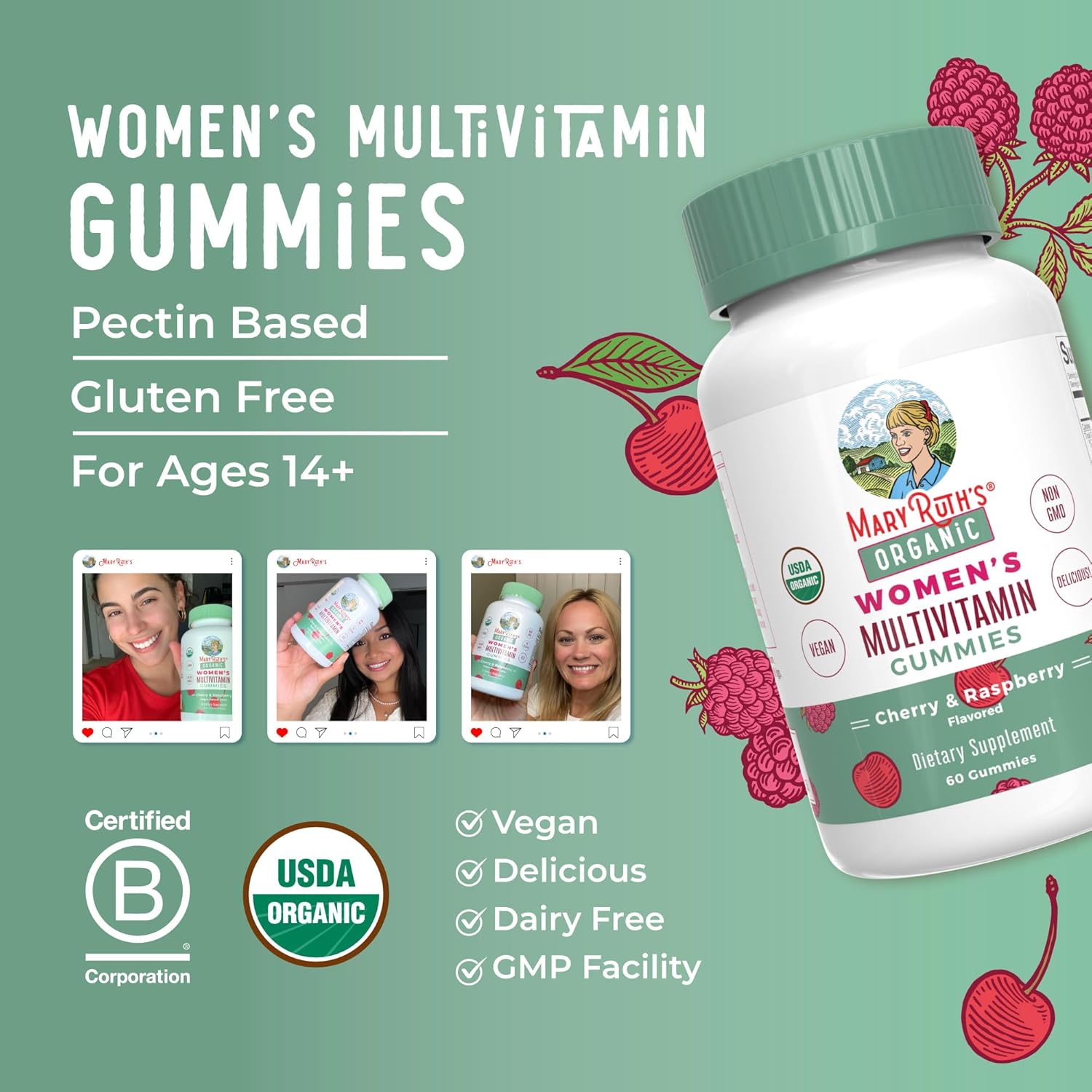 MaryRuth Organics Women's Multivitamin, 60 Gummies