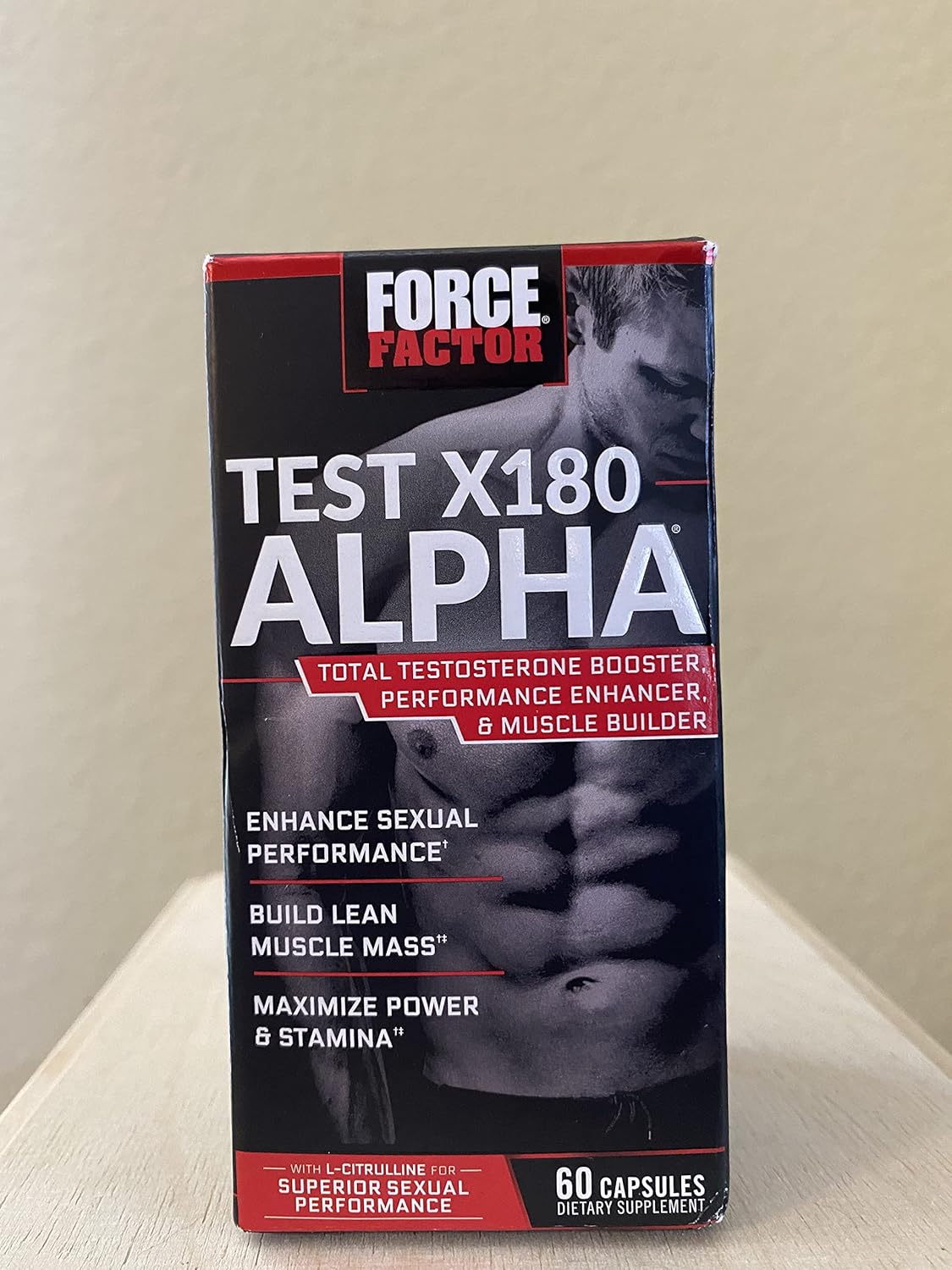 Force Factor Test X180 Alpha Total Testosterone Booster, 60 Capsules
