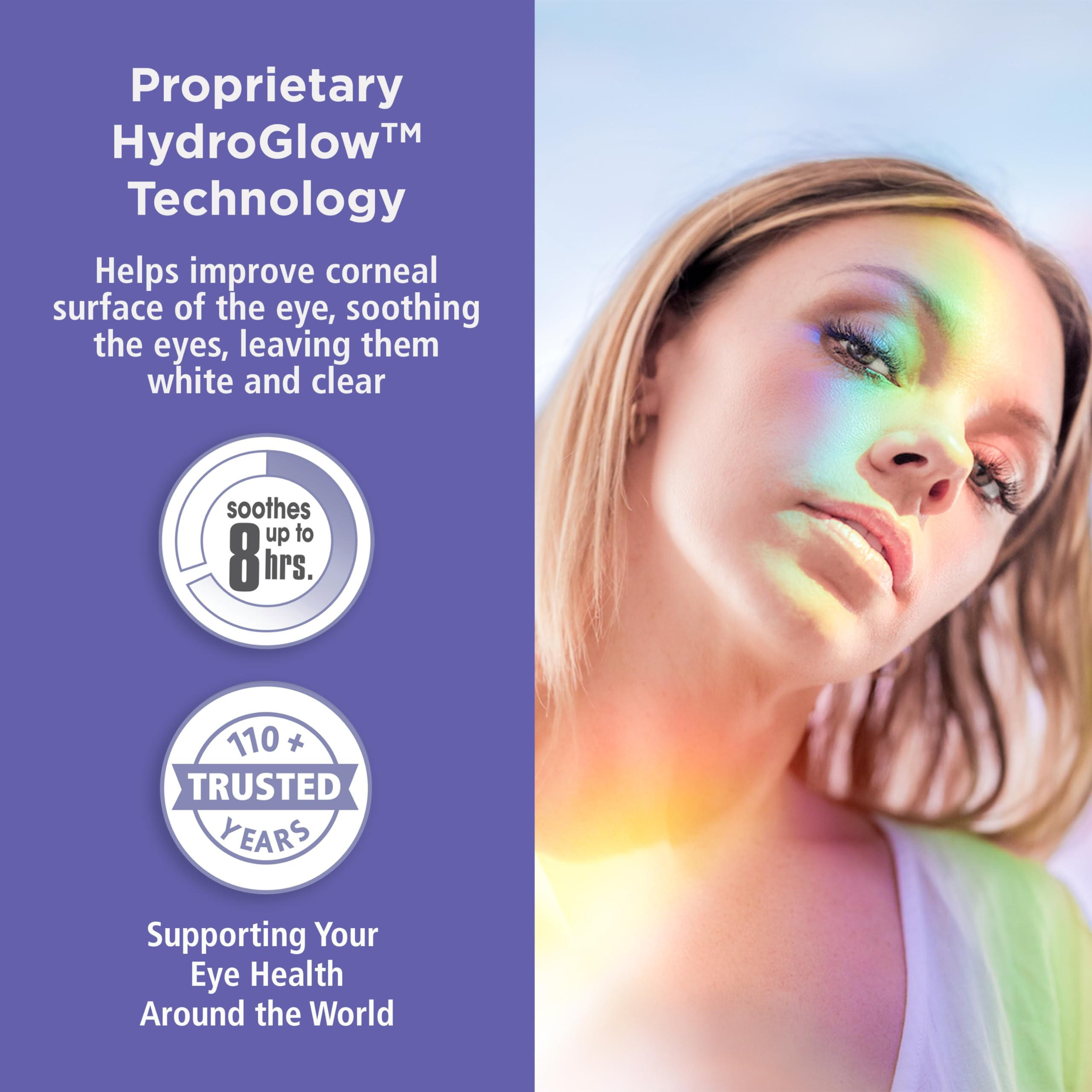 Rohto Optic Glow Redness Reliever, Whitening, Lubricant Eye Drops, 0.4 fl oz