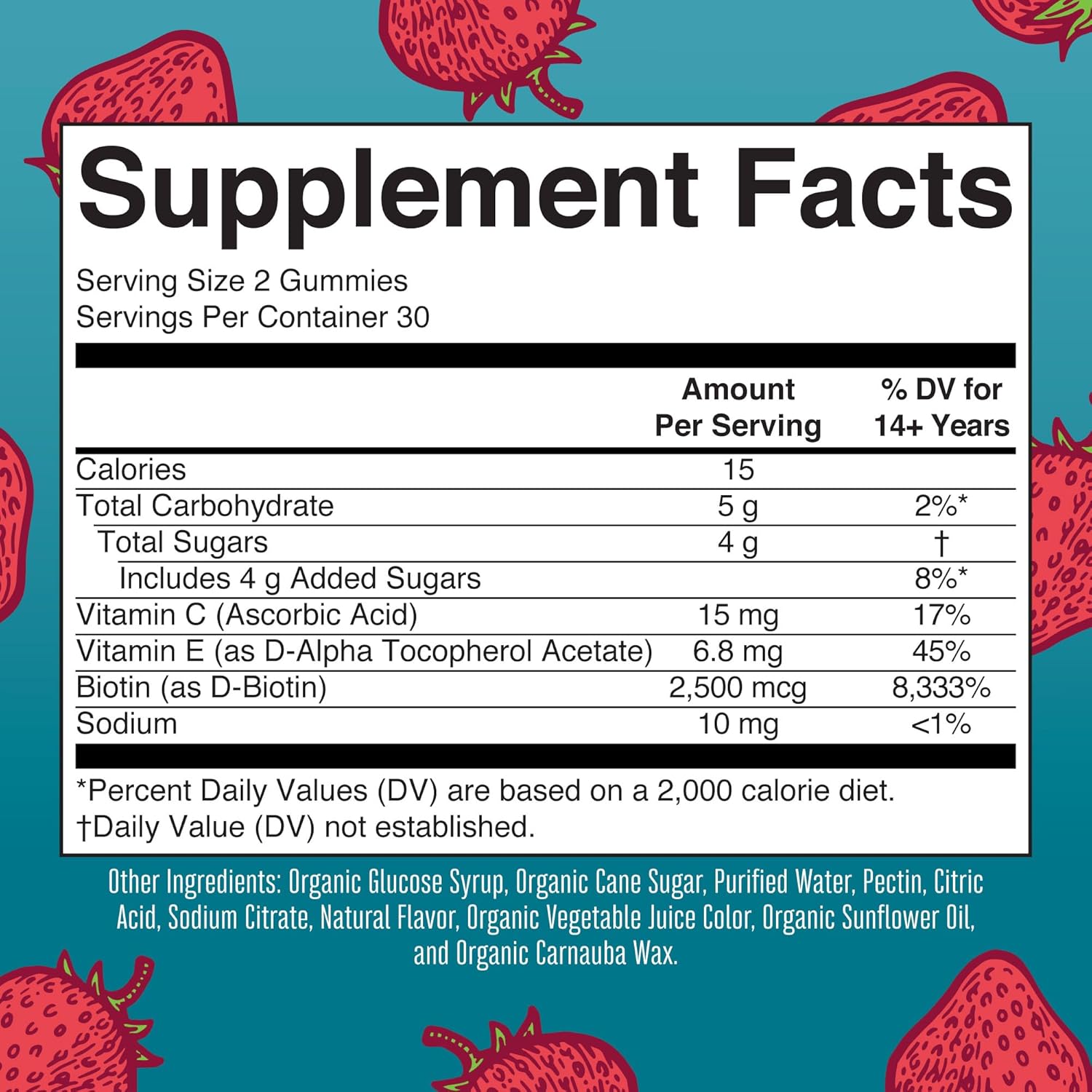 MaryRuth's Organics Hair Skin and Nail 2500 mcg Biotin ,60 Gummies