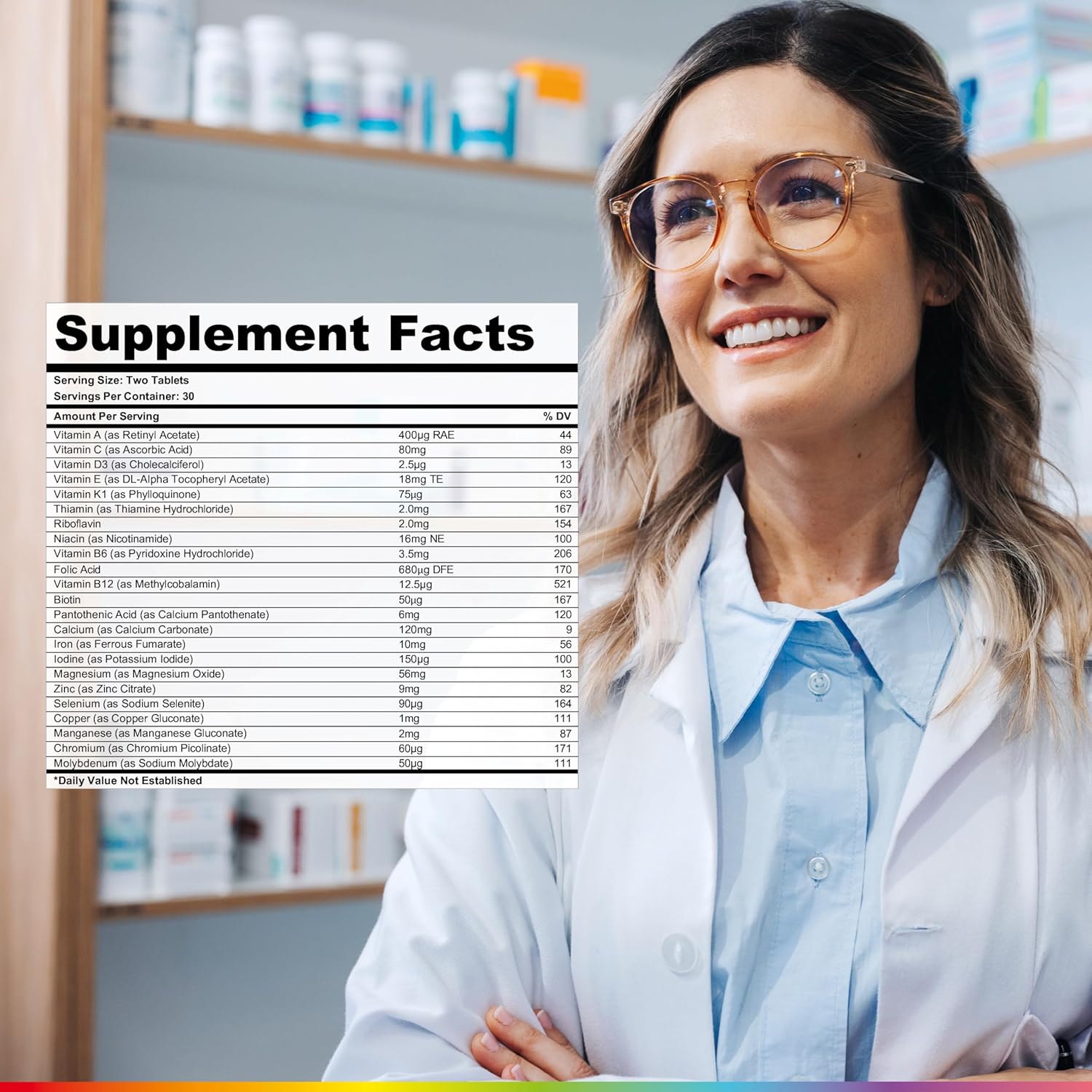 Health & Her Multivitamin for Women with Monthly Natural Cycles - Supplements for Women - Nutrition and Wellbeing Support for Menstrual Cycle - 1 Month Supply, 60 Tablets - Vegan & Gluten Free