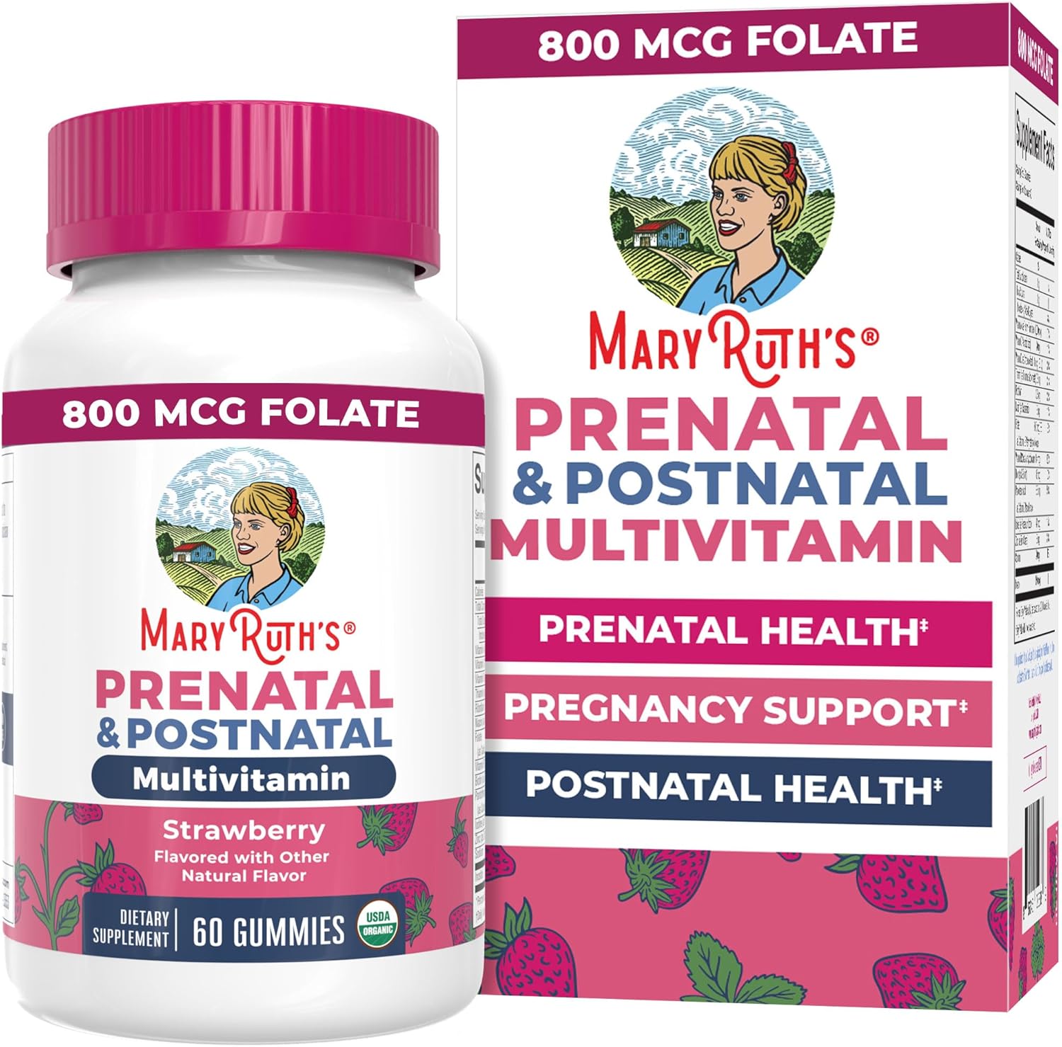 MaryRuth Organics Prenatal & Postnatal Vitamins, 30 Servings