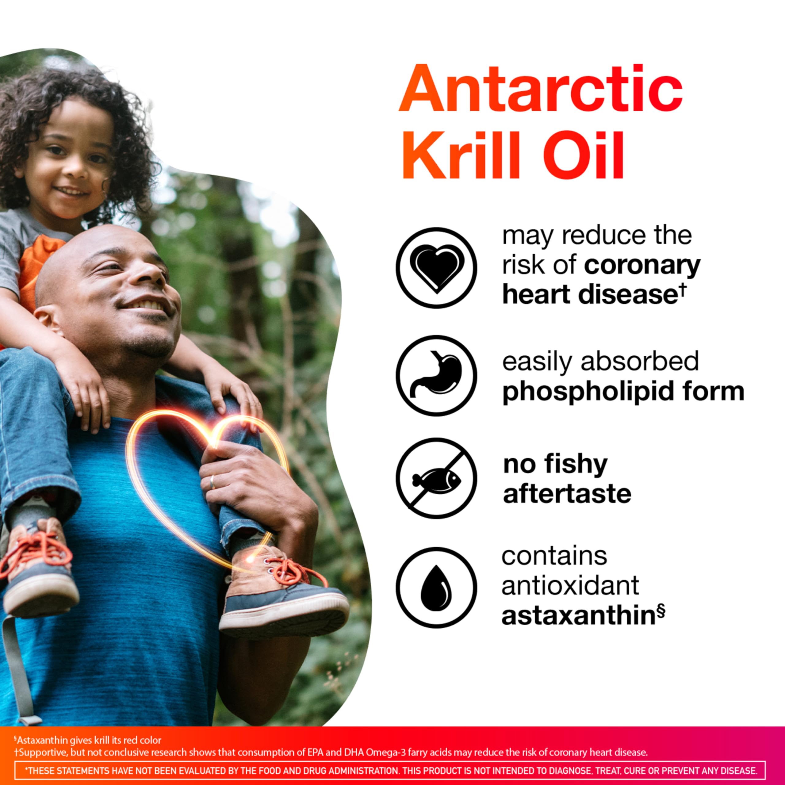 MegaRed Antarctic Krill Oil 500mg Omega 3 Fatty Acid Supplement, Extra Strength EPA & DHA Krill Oil Softgels (90cnt Box), Astaxanthin, Heart Health Supplement with No Fish Oil Aftertaste