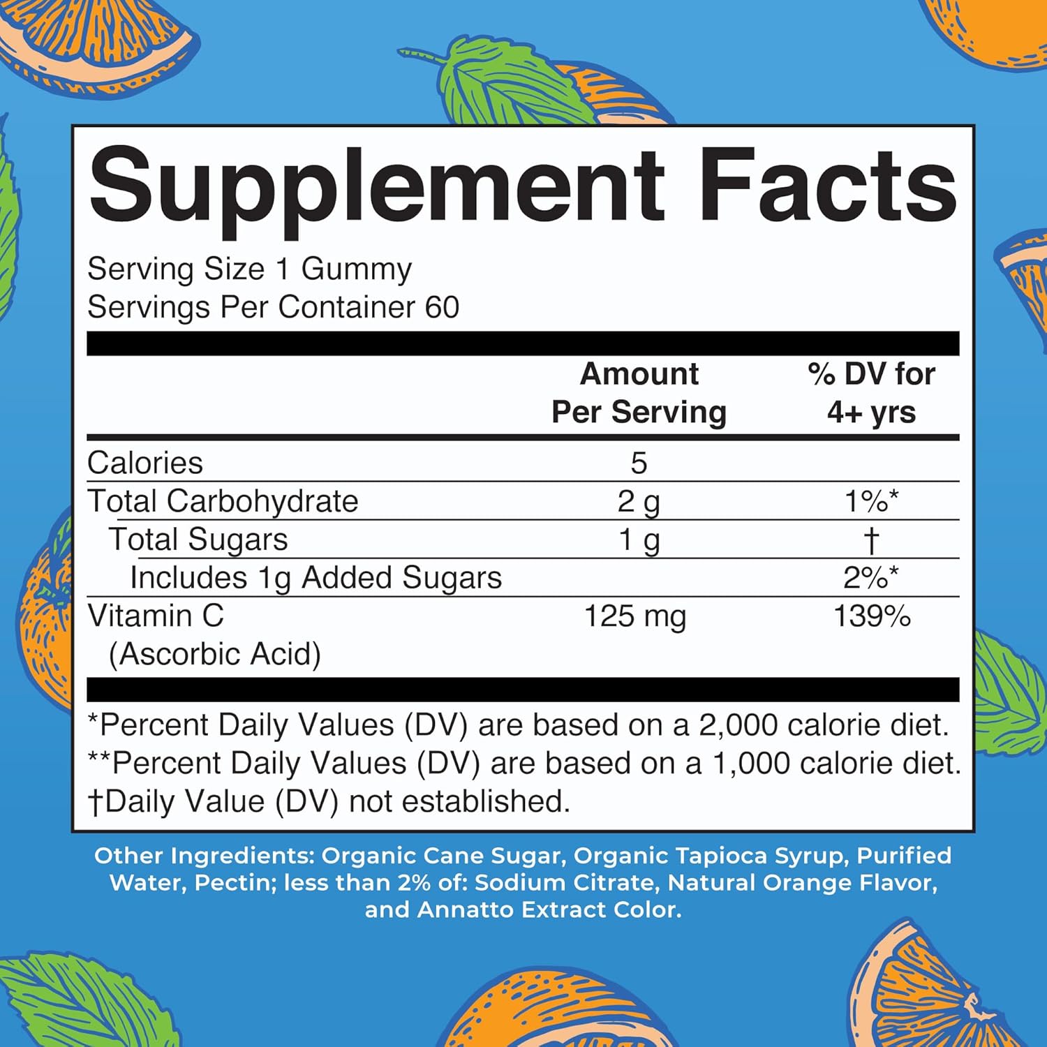 MaryRuth Organics Vegan Vitamin C, 60 Gummies