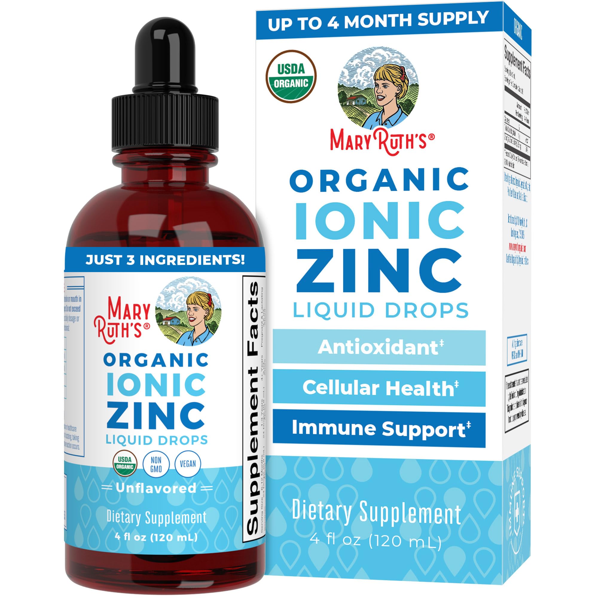 MaryRuth Organics Ionic Zinc, 4 oz