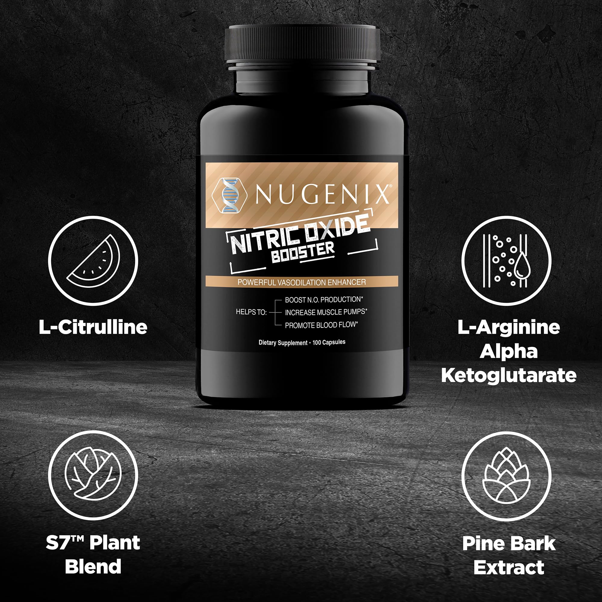 Nugenix Nitric Oxide Booster Supplement, 100 Capsules
