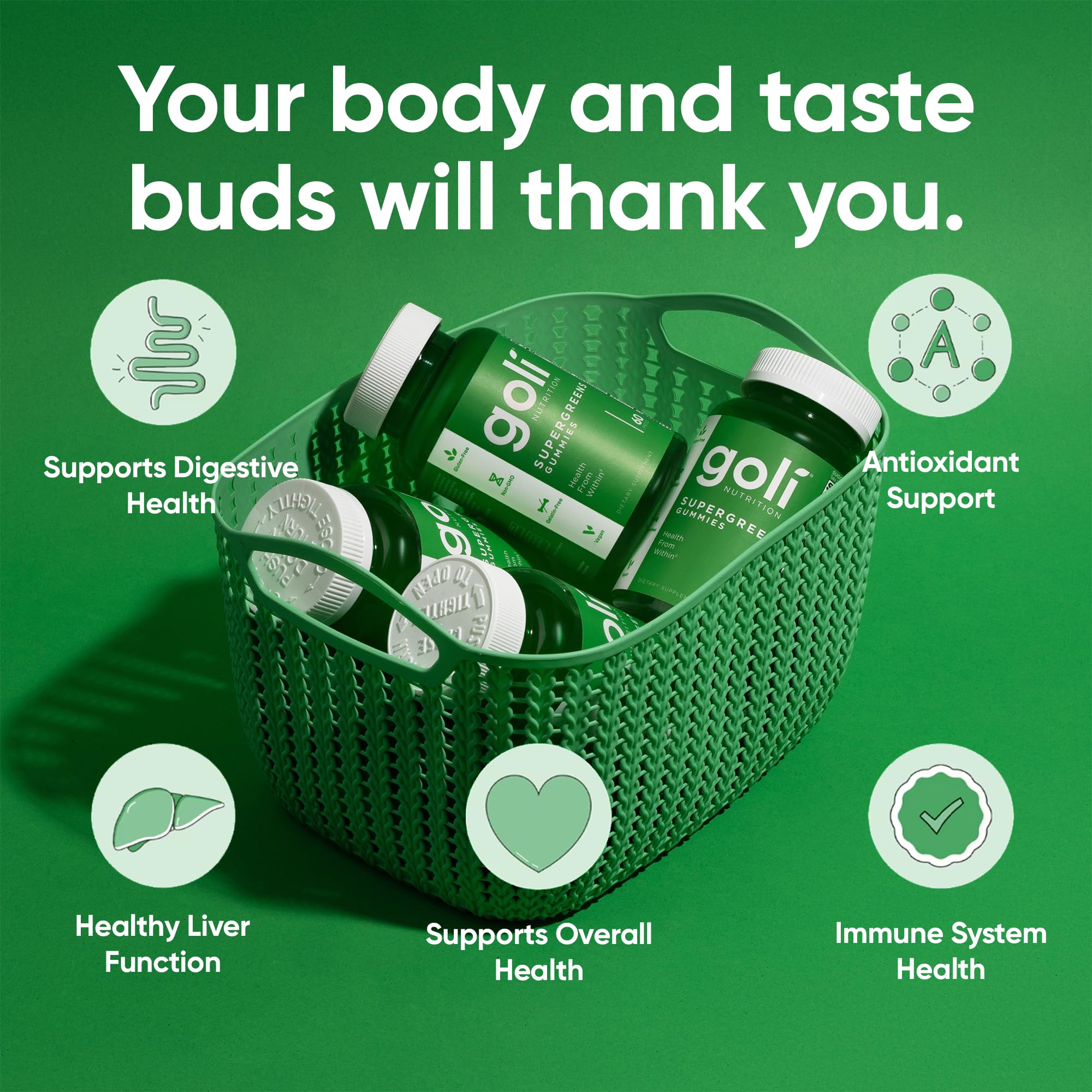Goli Supergreens, 60 Gummies