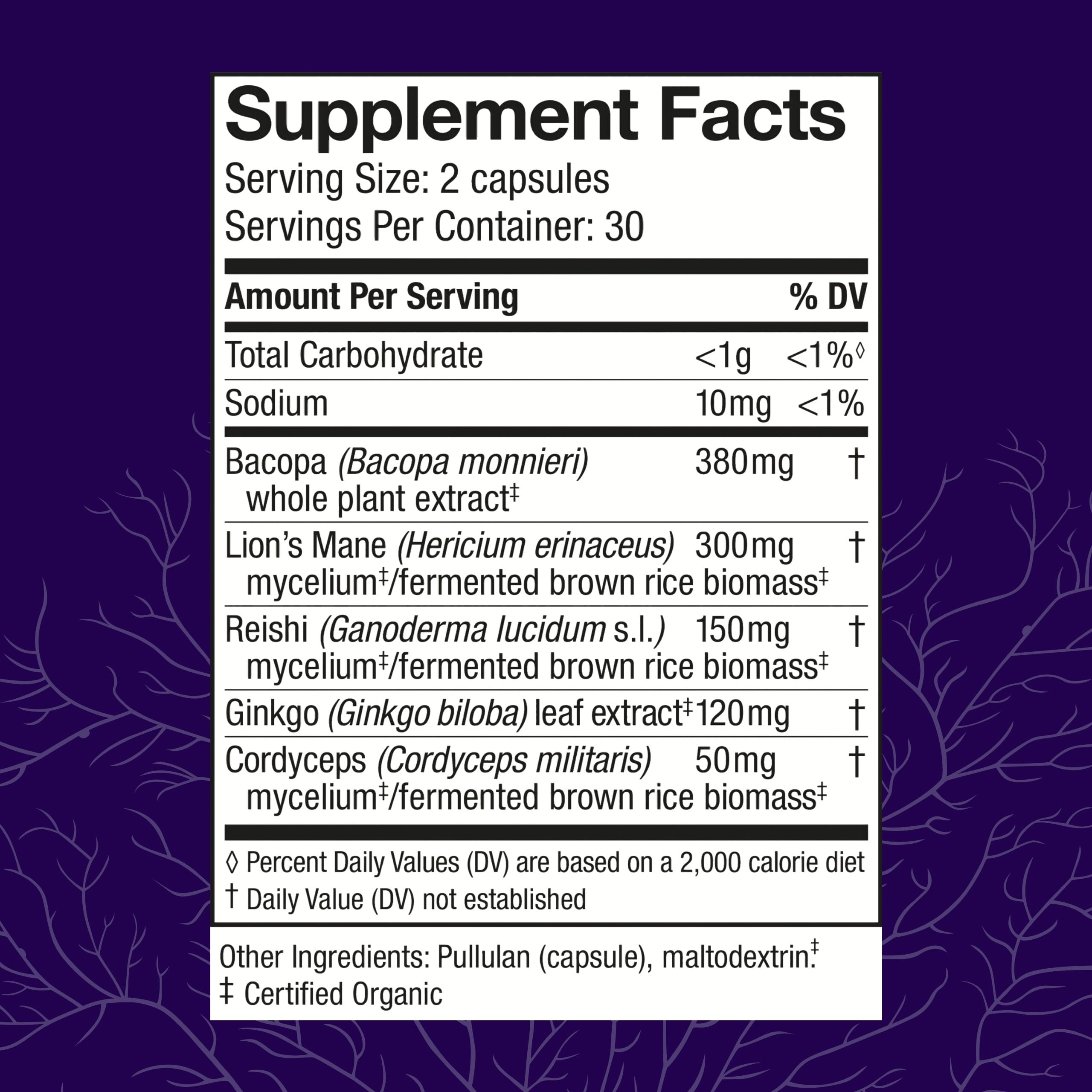 Host Defense MycoBotanicals Brain Capsules