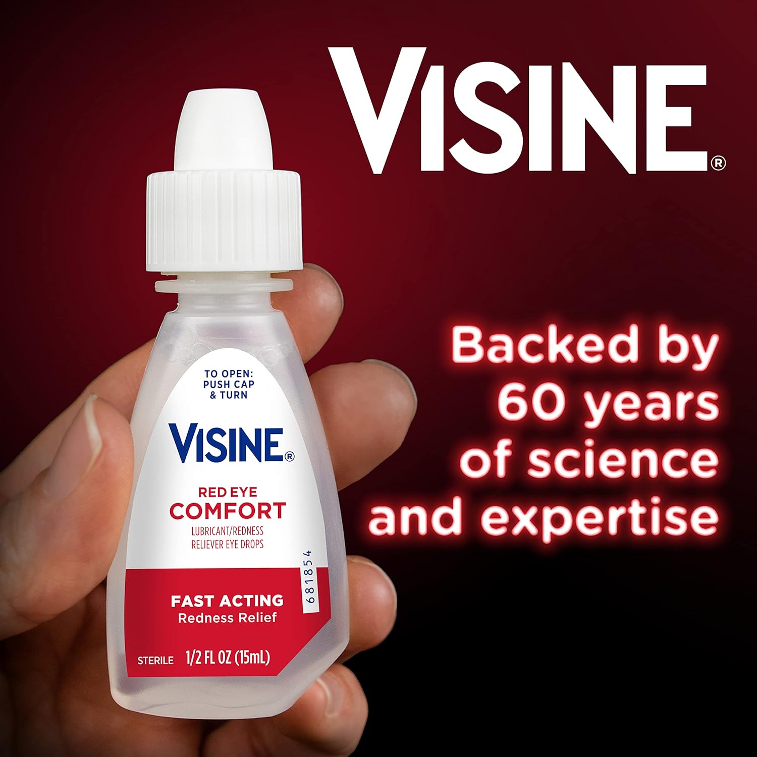 Visine Red Eye Comfort Redness Relief Eye Drops, 0.5 fl oz