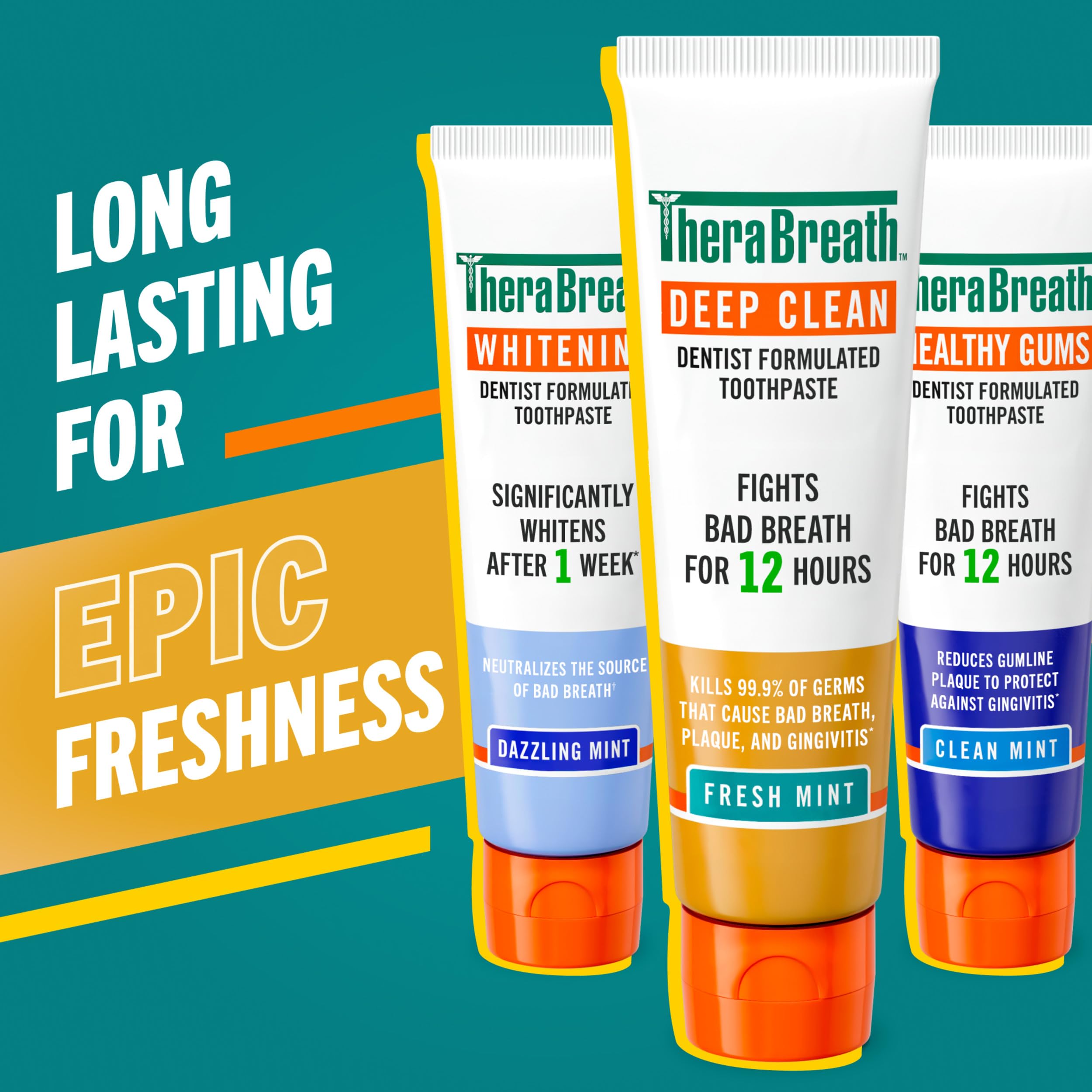 TheraBreath Deep Clean Toothpaste,  4 oz