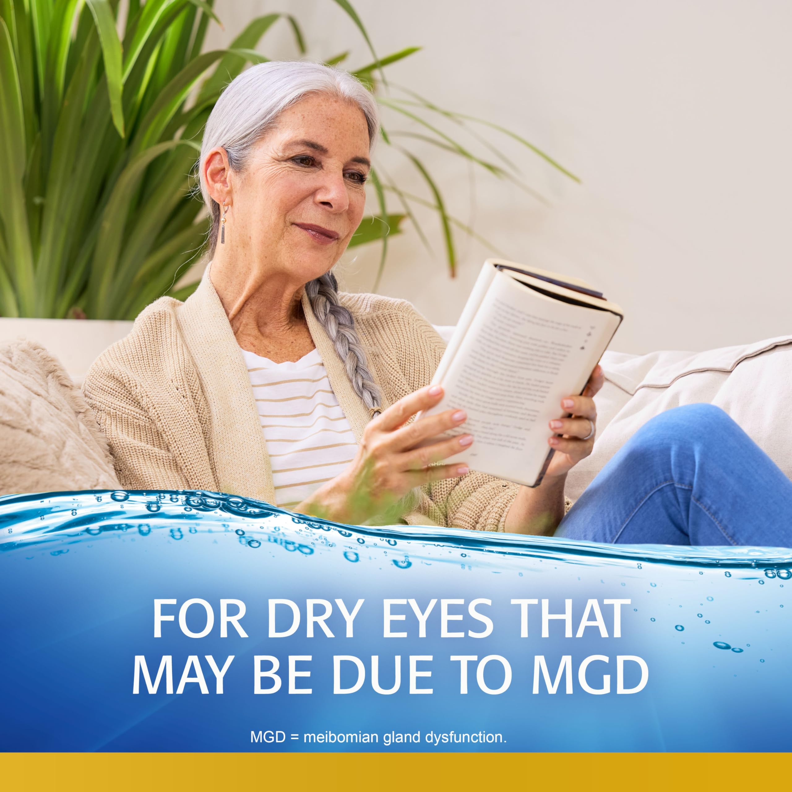 Refresh Optive MEGA-3 Lubricant Eye Drops Preservative-Free Artificial Tears