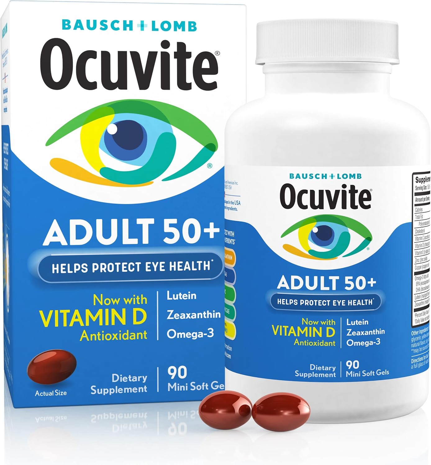 Ocuvite 50+ Eye Vitamin & Mineral Supplement, 90 Softgels