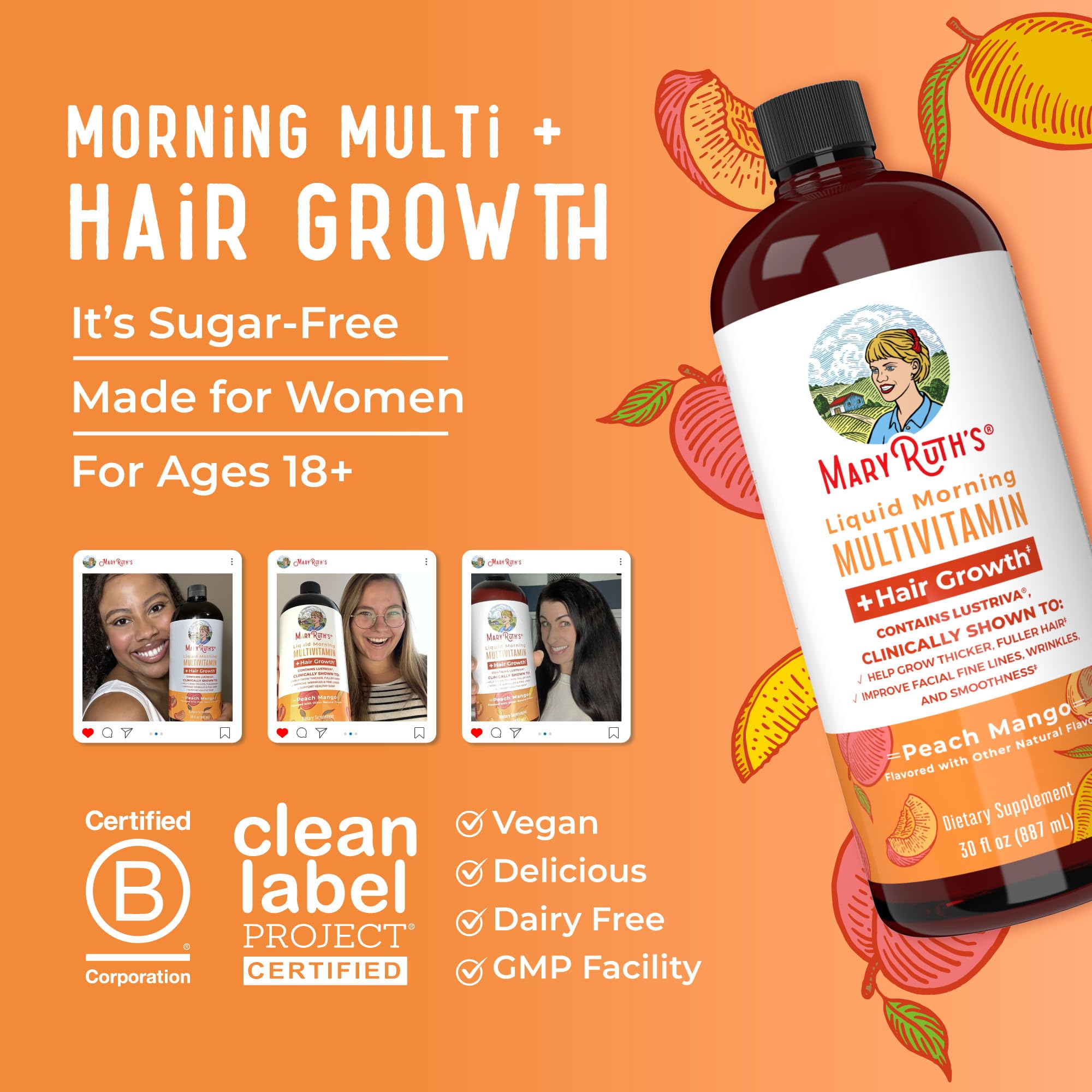MaryRuth's Liquid Multivitamin+Hair Growth