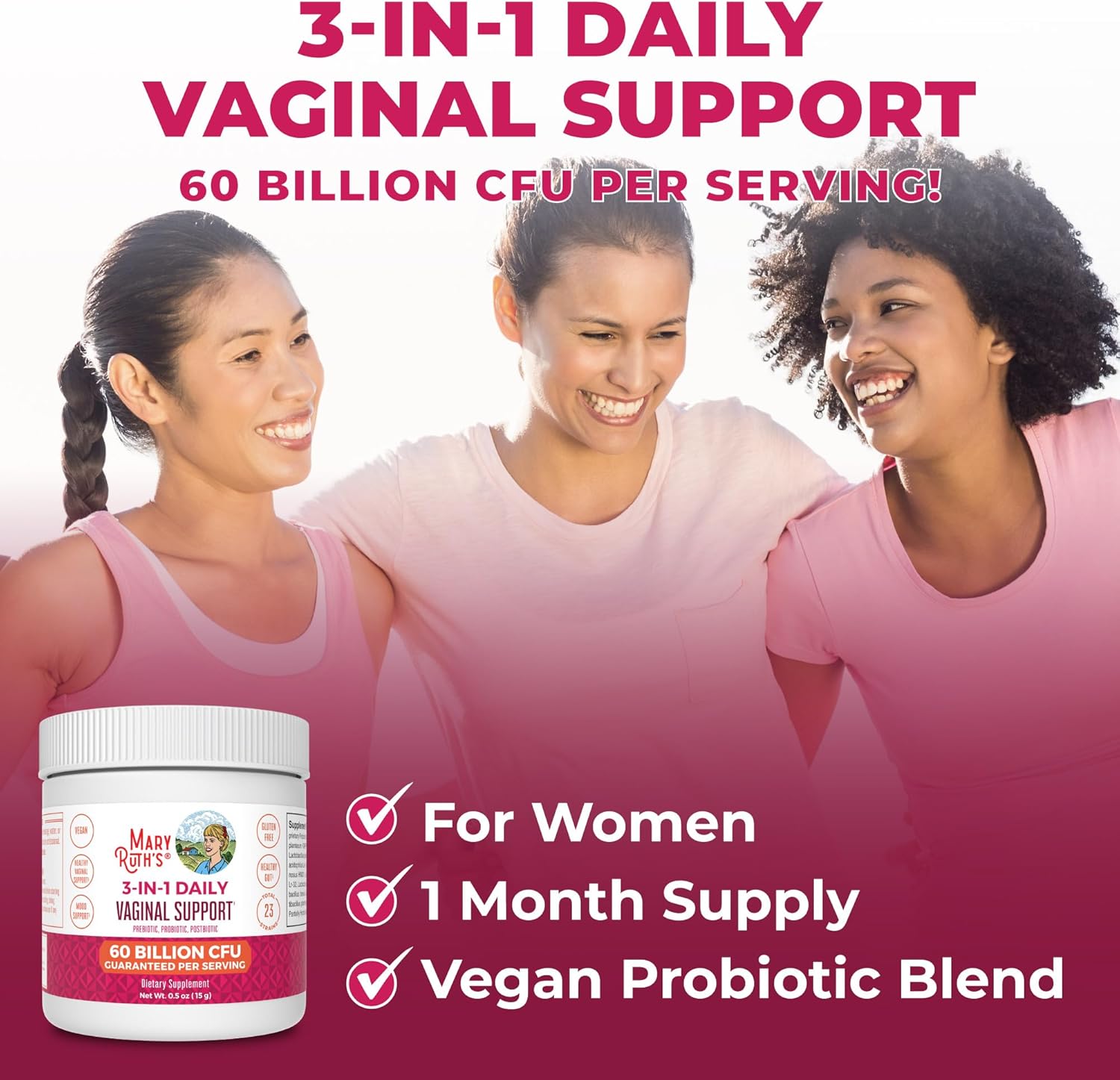 MaryRuth's 3-in-1 Vaginal Support Powder 0.5 oz