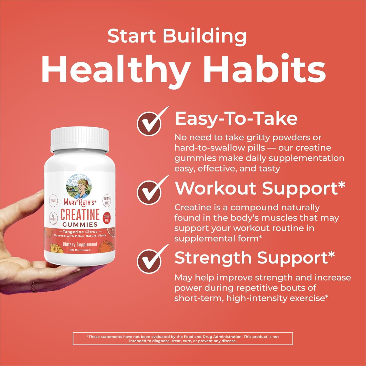 MaryRuth's Creatine Gummies, 90 Count