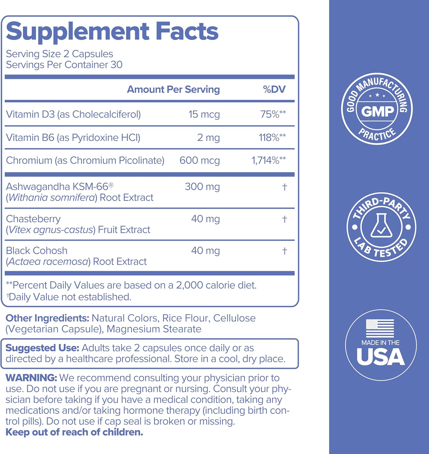 O Positiv MENO Menopause Vitamin, 60 Capsules