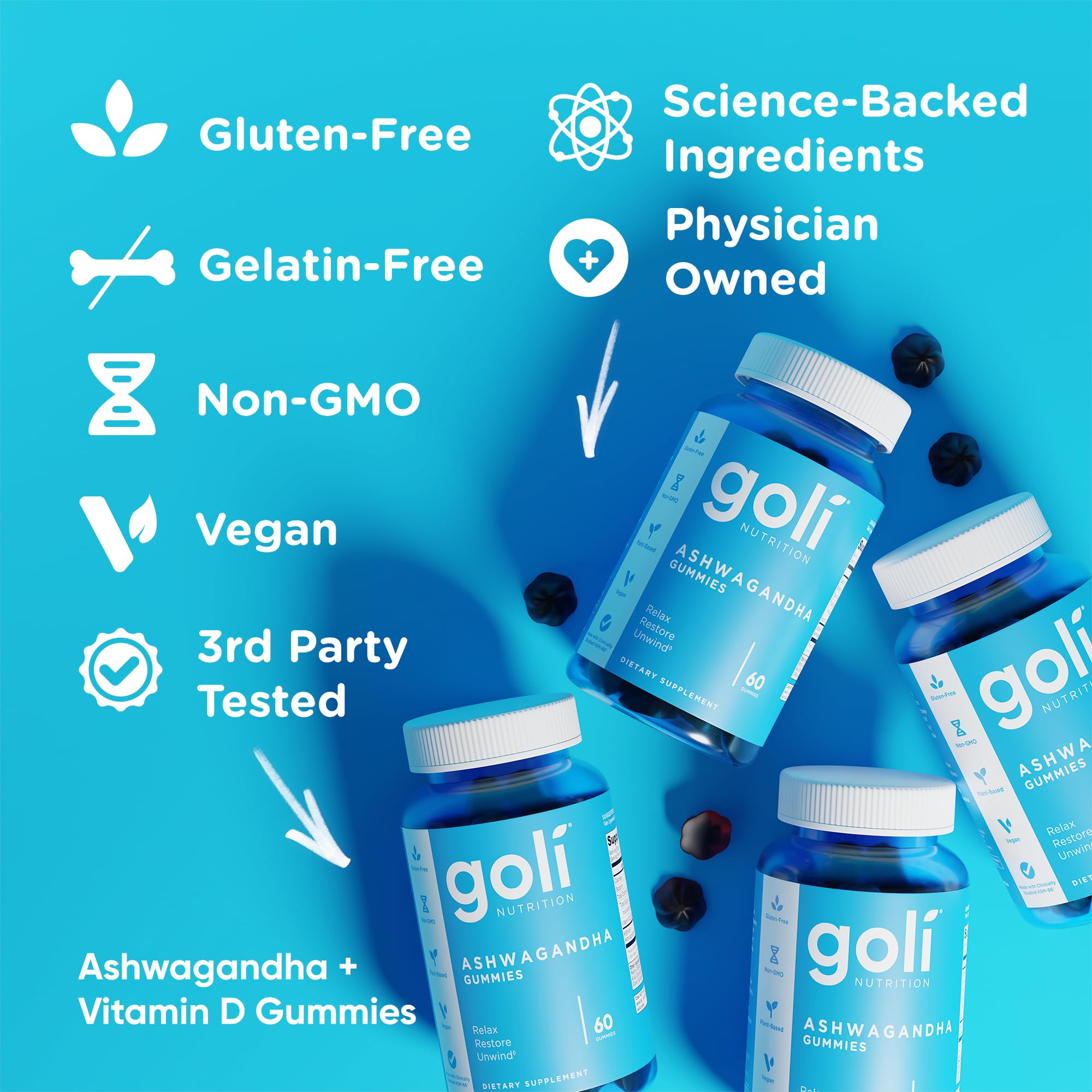 Goli Ashwagandha, 60 Gummies